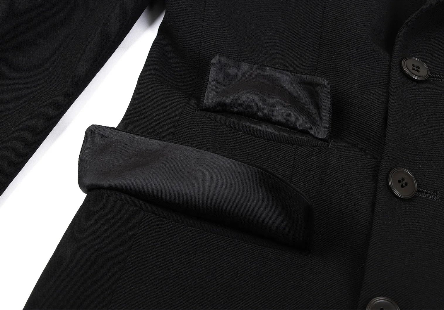 Jean Paul Gaultier Wool Rayon Double-Breasted Jacket in Black, Size 48M Size US M / EU 48-50 / 2 - 11 Thumbnail