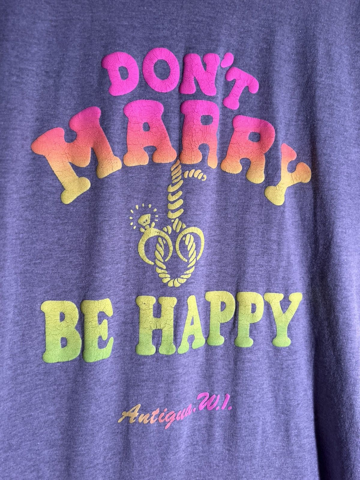Vintage 70’s 80’s VTG Vintage Don’t Marry Be Happy Funny Retro Shirt Size US L / EU 52-54 / 3 - 3 Thumbnail