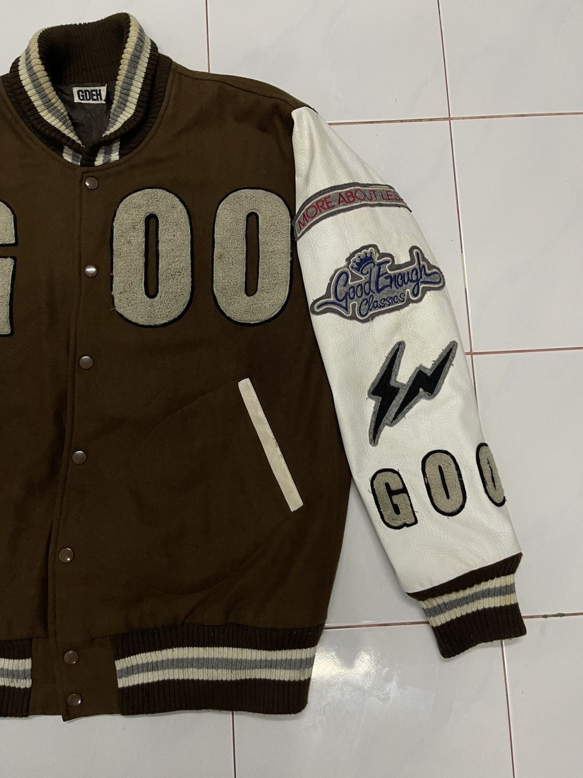 Fragment Design × Good Enough × Hiroshi Fujiwara 2000s GDEH HIROSHI FUJIWARA X FRAGMENT DESIGN VARSITY RARE Size US L / EU 52-54 / 3 - 4 Thumbnail