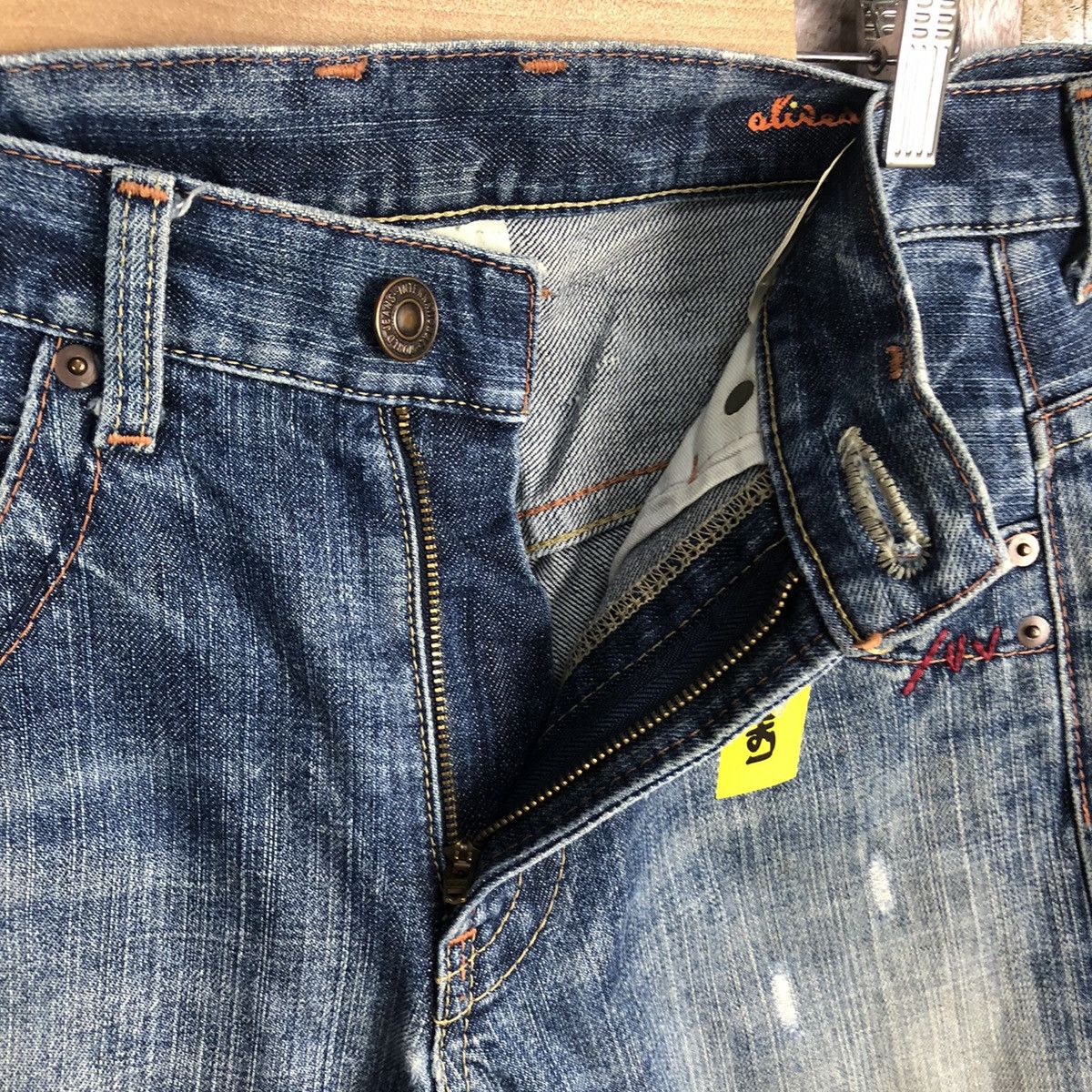 Japanese Brand Olive Des Olive Jeans Blue Distressed Denim Pants #A451 Size US 32 / EU 48 - 16 Thumbnail