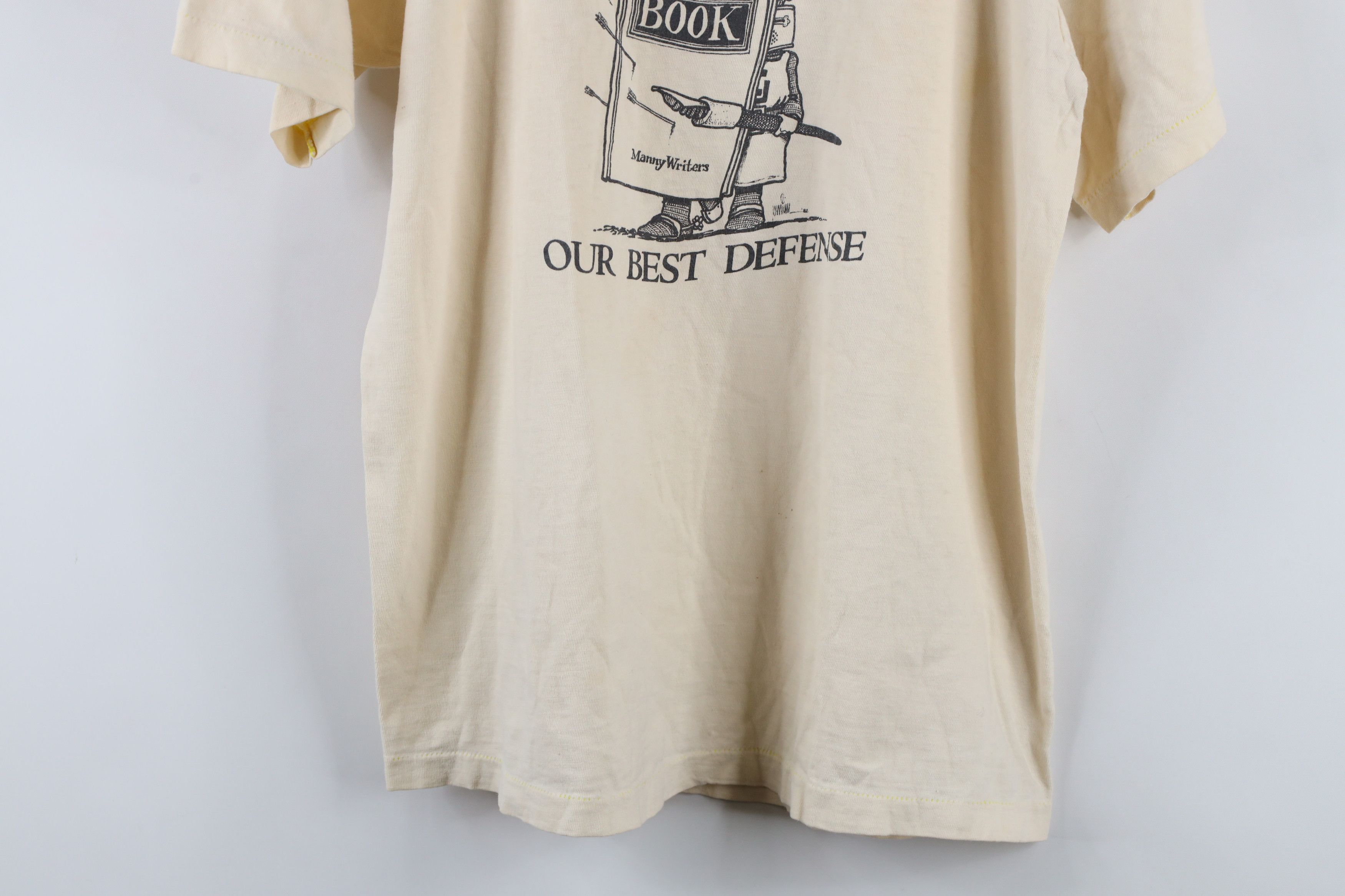 Vintage Vintage 80s Education Best Defense Short Sleeve T-Shirt USA Size US S / EU 44-46 / 1 - 3 Thumbnail