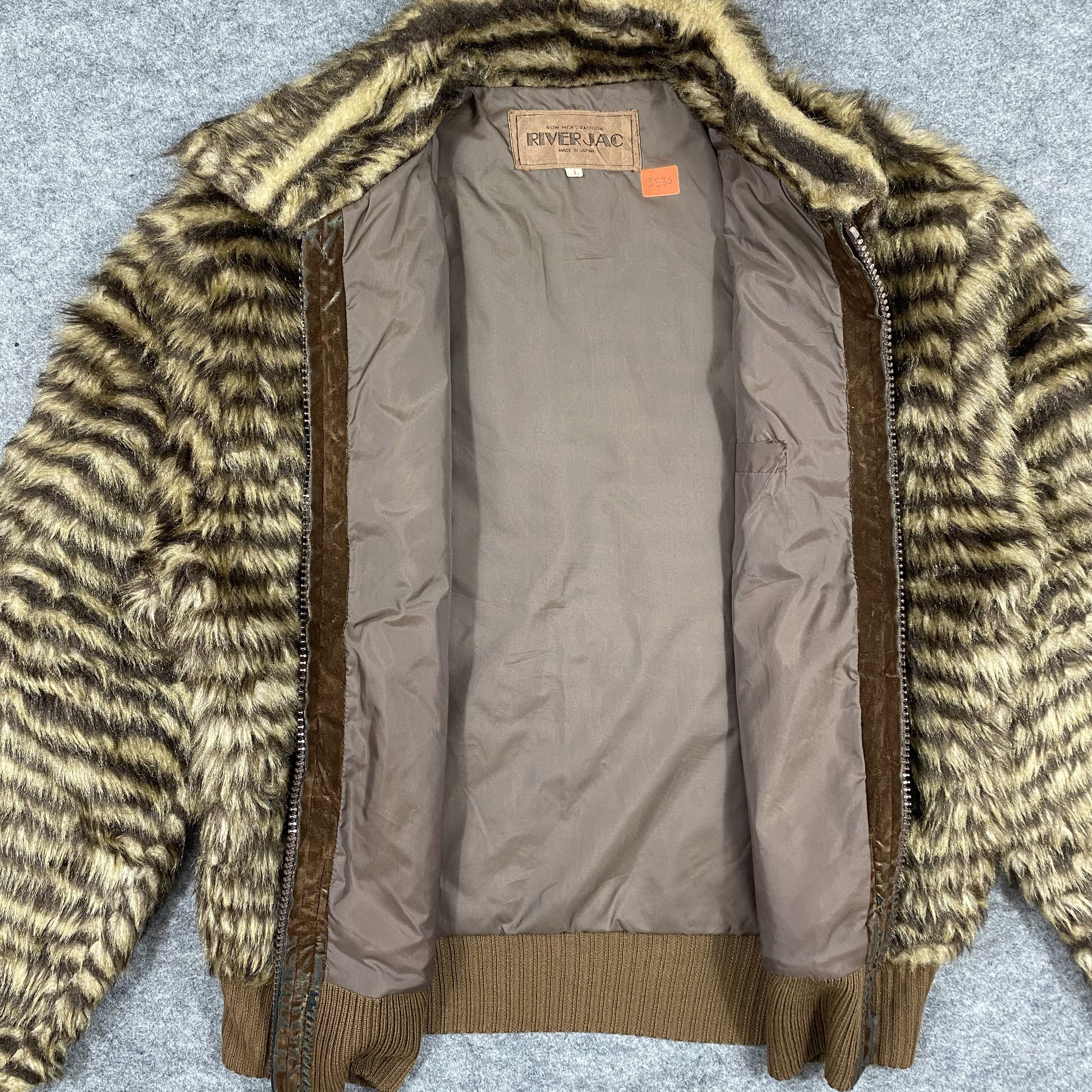 Issey Miyake Vintage 90s RIVER JAC Faux Fur Tiger Striped Jacket-J530 Size US M / EU 48-50 / 2 - 3 Thumbnail