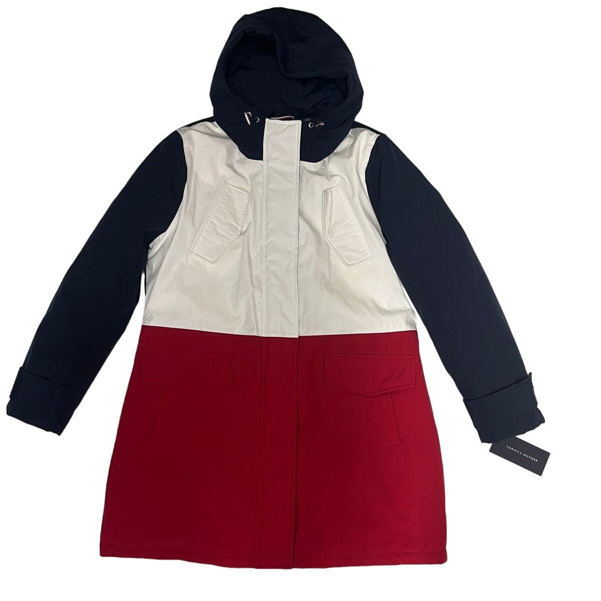 Tommy Hilfiger TOMMY HILFIGER Red & Blue Coat Size L NEW Size L / US 10 / IT 46 - 1 Thumbnail