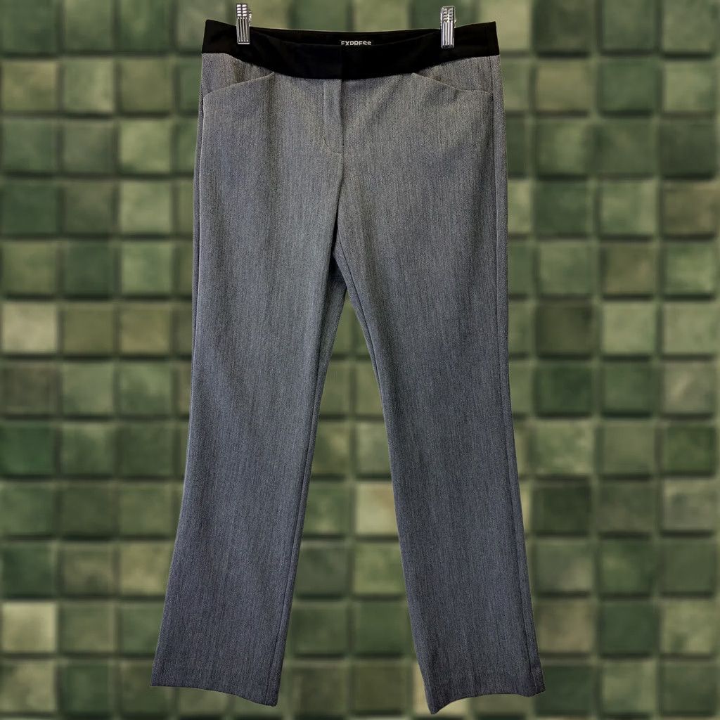 Express Express Women Dress Pants Gray Straight Leg Workwear 6 Regular XS? Not included. Size 28" / US 6 / IT 42 - 1 Thumbnail