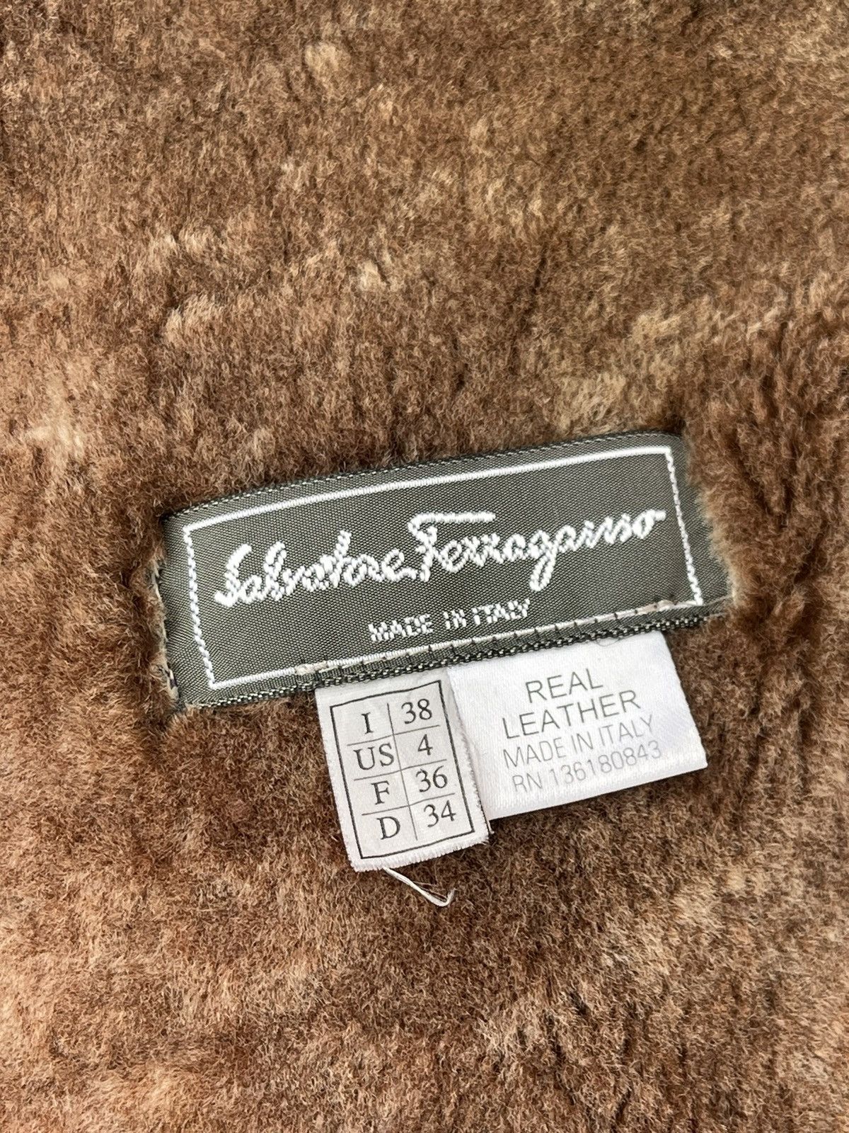 Salvatore Ferragamo 🔥RARE🔥 Salvatore Ferragamo Italy Sherling Leather Jacket Size US S / EU 44-46 / 1 - 20 Thumbnail