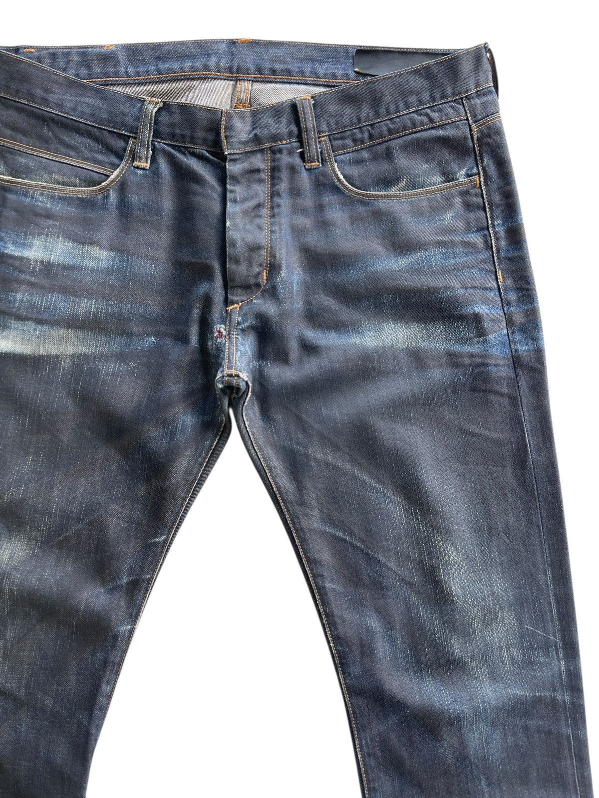 Vintage Ring Milano Distressed Waxed Denim Size US 33 - 4 Thumbnail