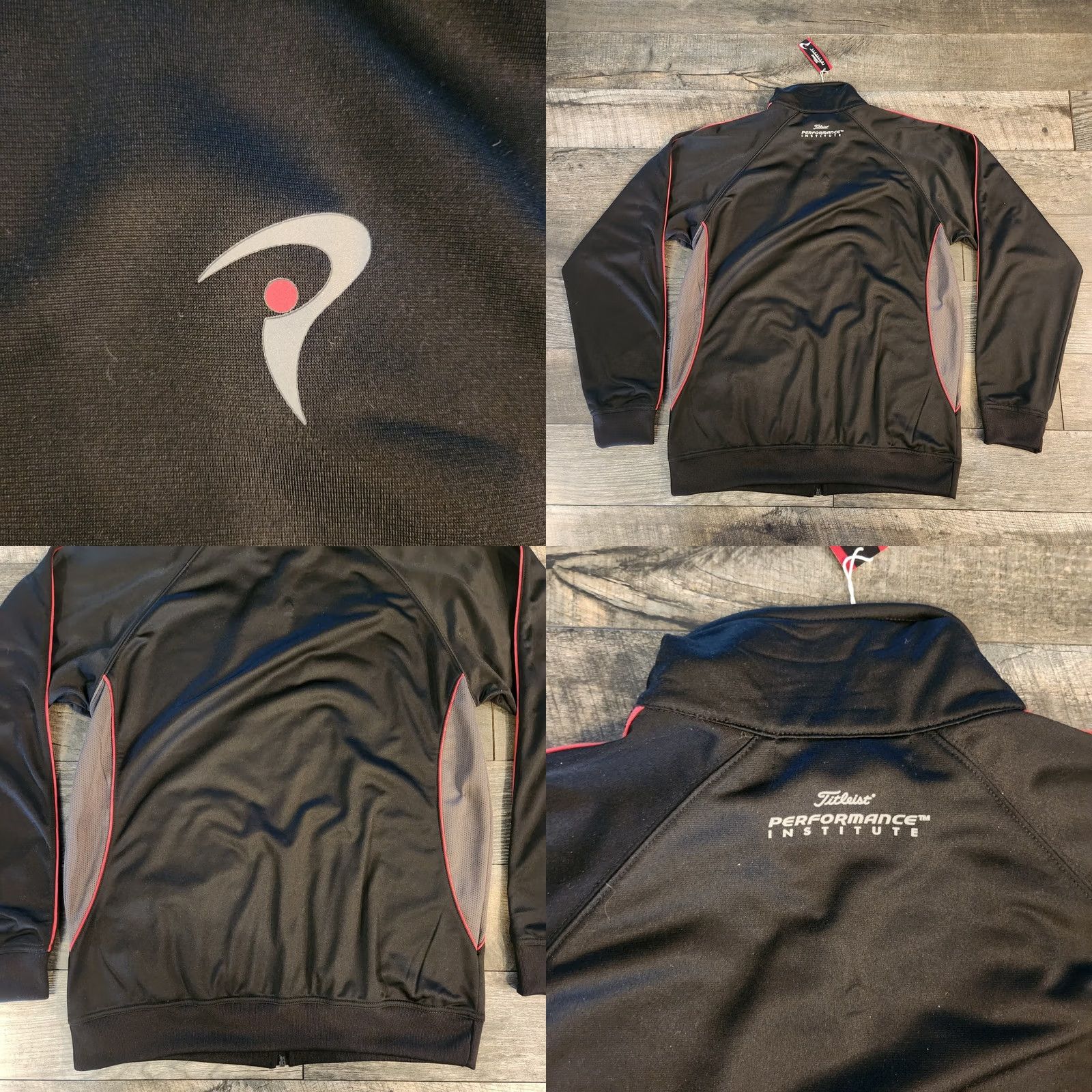 Titleist Titleist Performance Institute Jacket Mens Small Black Gray Golf Windbreaker Full Zip New Size US S / EU 44-46 / 1 - 8 Thumbnail
