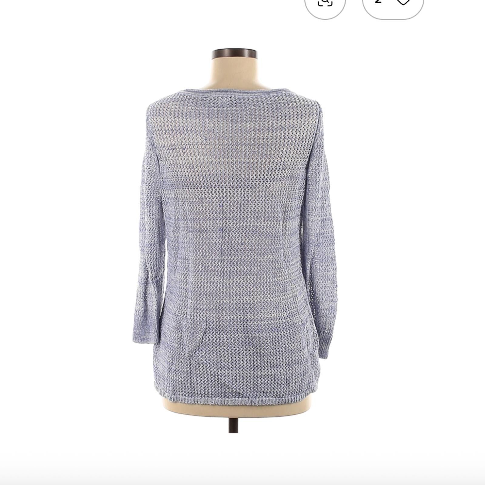 Other White House Black Market Blue Pullover Sweater Size M Size M / US 6-8 / IT 42-44 - 2 Thumbnail