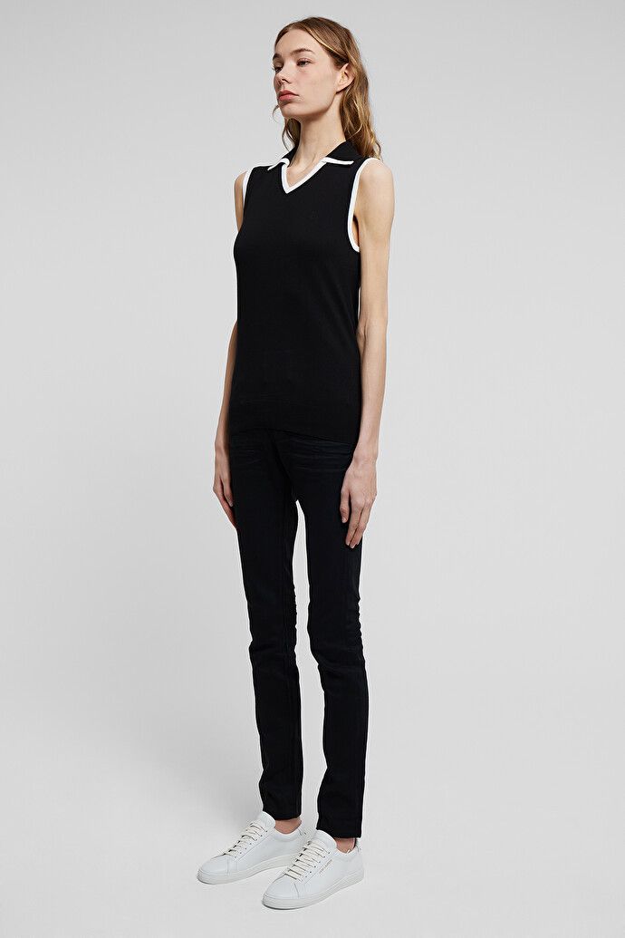 Saint Laurent Paris o1s1wg110625 690763 Cassandre Sleeveless Polo Sweater Knit Size US XL / EU 56 / 4 - 6 Thumbnail