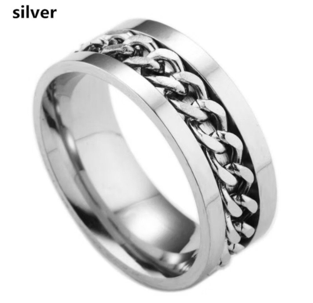 Japanese Brand Harajuku streetwear silver spinning ring Size ONE SIZE - 1 Thumbnail