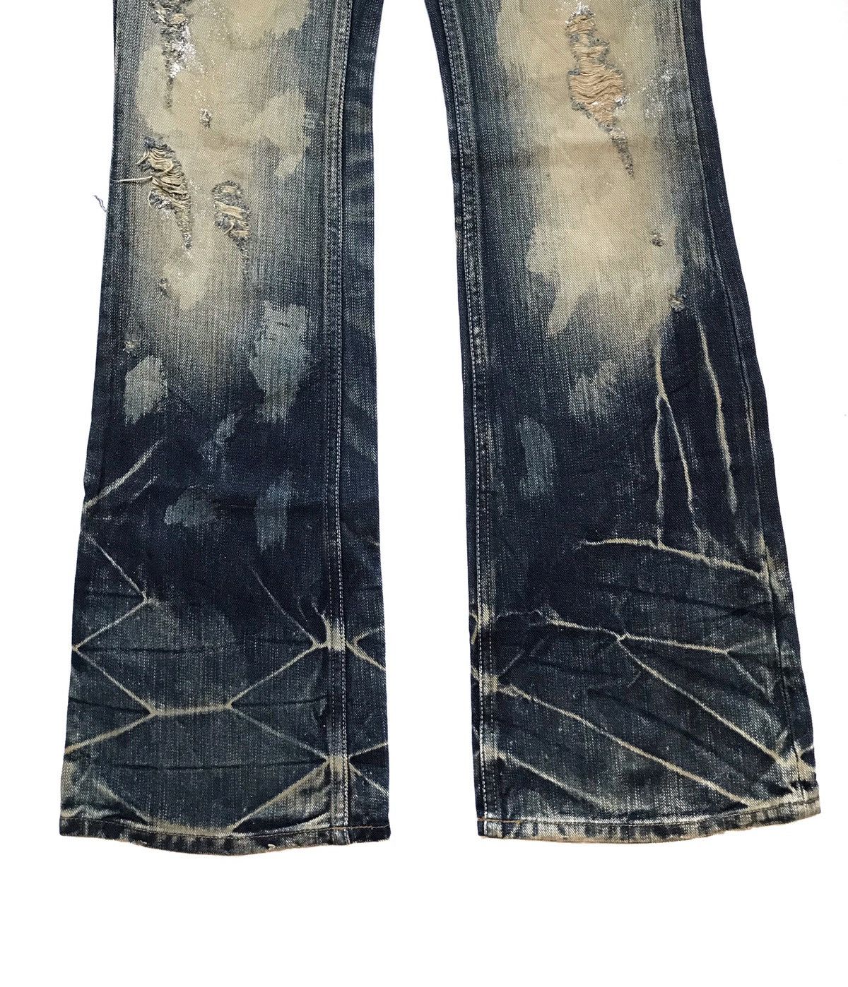 14th Addiction ERZAM FLARE DISTRESSED JEANS Size 28" / US 6 / IT 42 - 3 Thumbnail