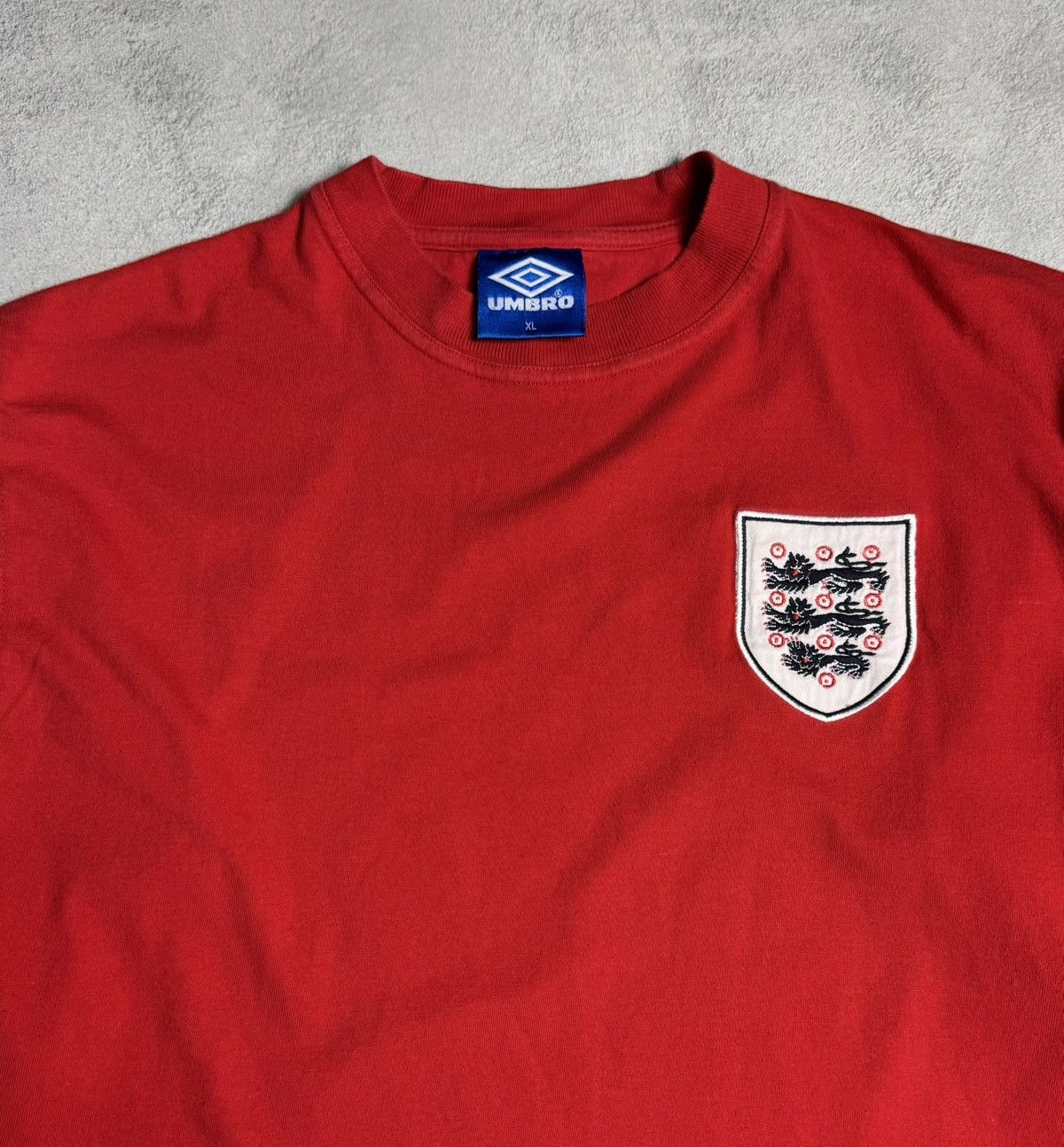 Umbro England 1990s Retro Football Soccer Shirt Long Sleeve Umbro Size US XL / EU 56 / 4 - 7 Thumbnail