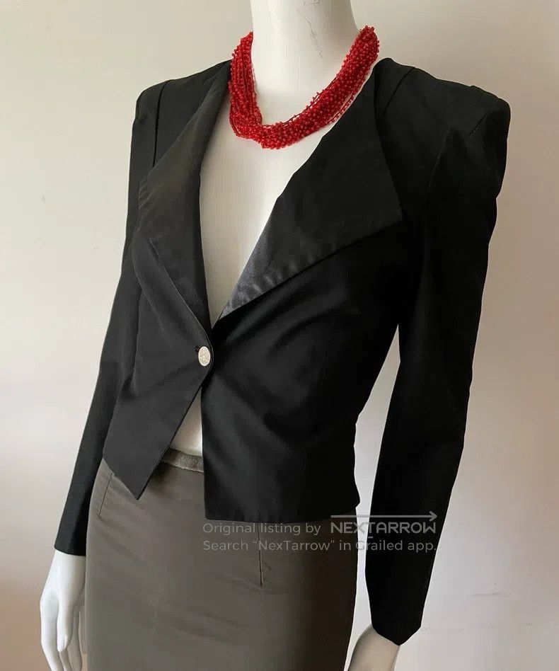 Vivienne Westwood Vivienne Westwood Self-Pad Shoulders Black Blazer with Sil Size M / US 6-8 / IT 42-44 - 2 Thumbnail