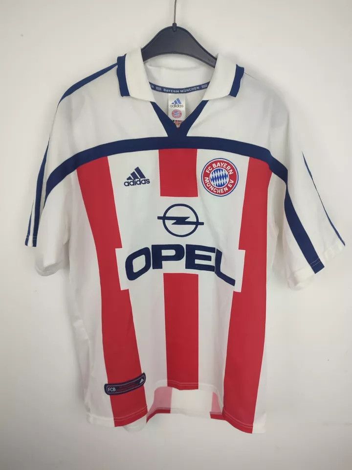 Adidas 2000-01 Bayern Munich Away FOOTBALL Kit SHIRT SOCCER Size US L / EU 52-54 / 3 - 10 Thumbnail