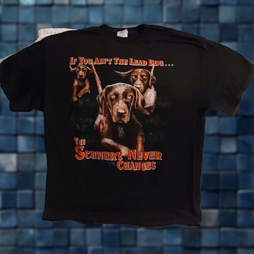 Changes Vintage Dog Puppies Quote Graphic T-Shirt Men 2XL Black Animals, Dog Theme Short Sleeve Size US XXL / EU 58 / 5 - 1 Thumbnail