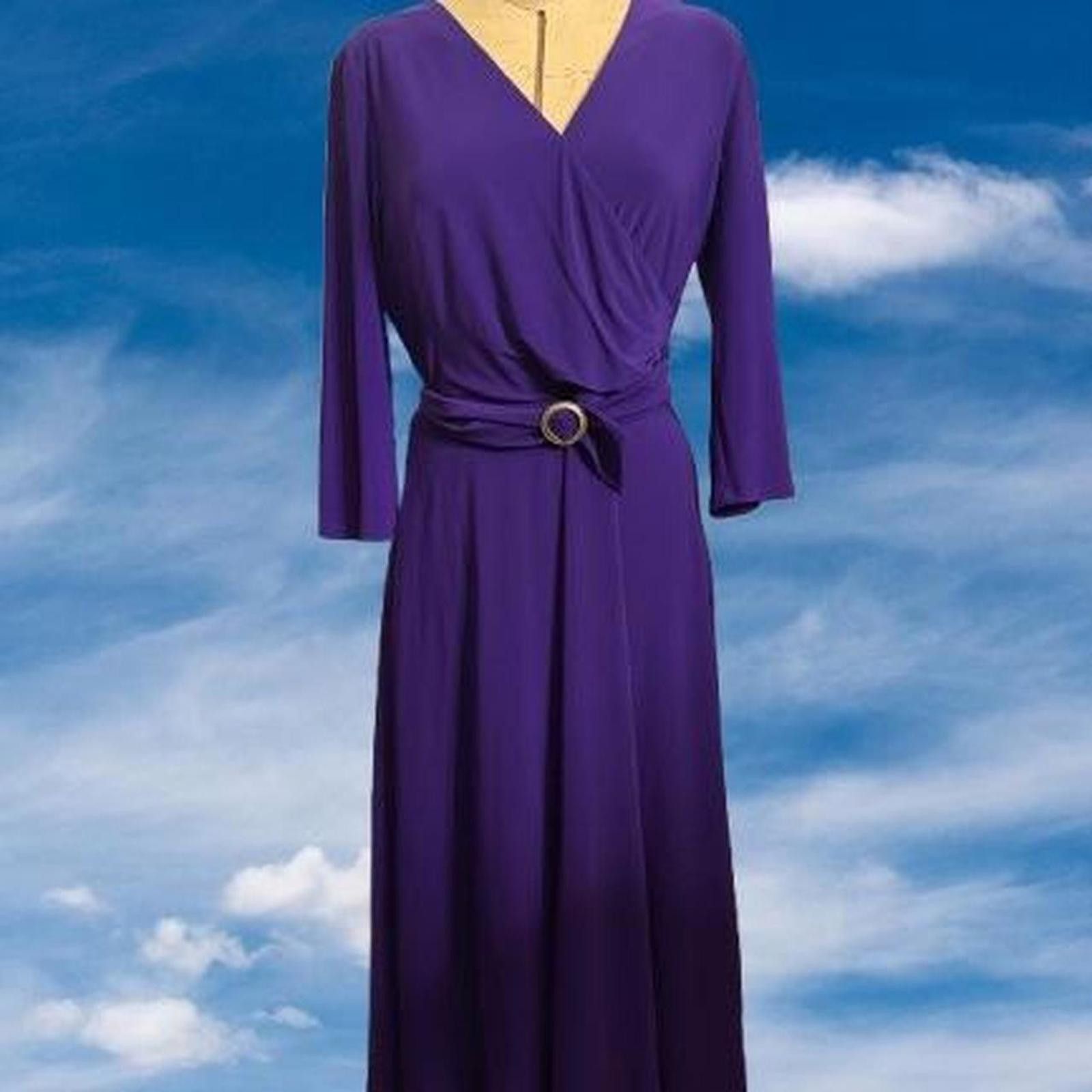 Lauren Ralph Lauren Ralph Lauren Vintage Black Label Purple Wrap Dress Size  10 | Grailed