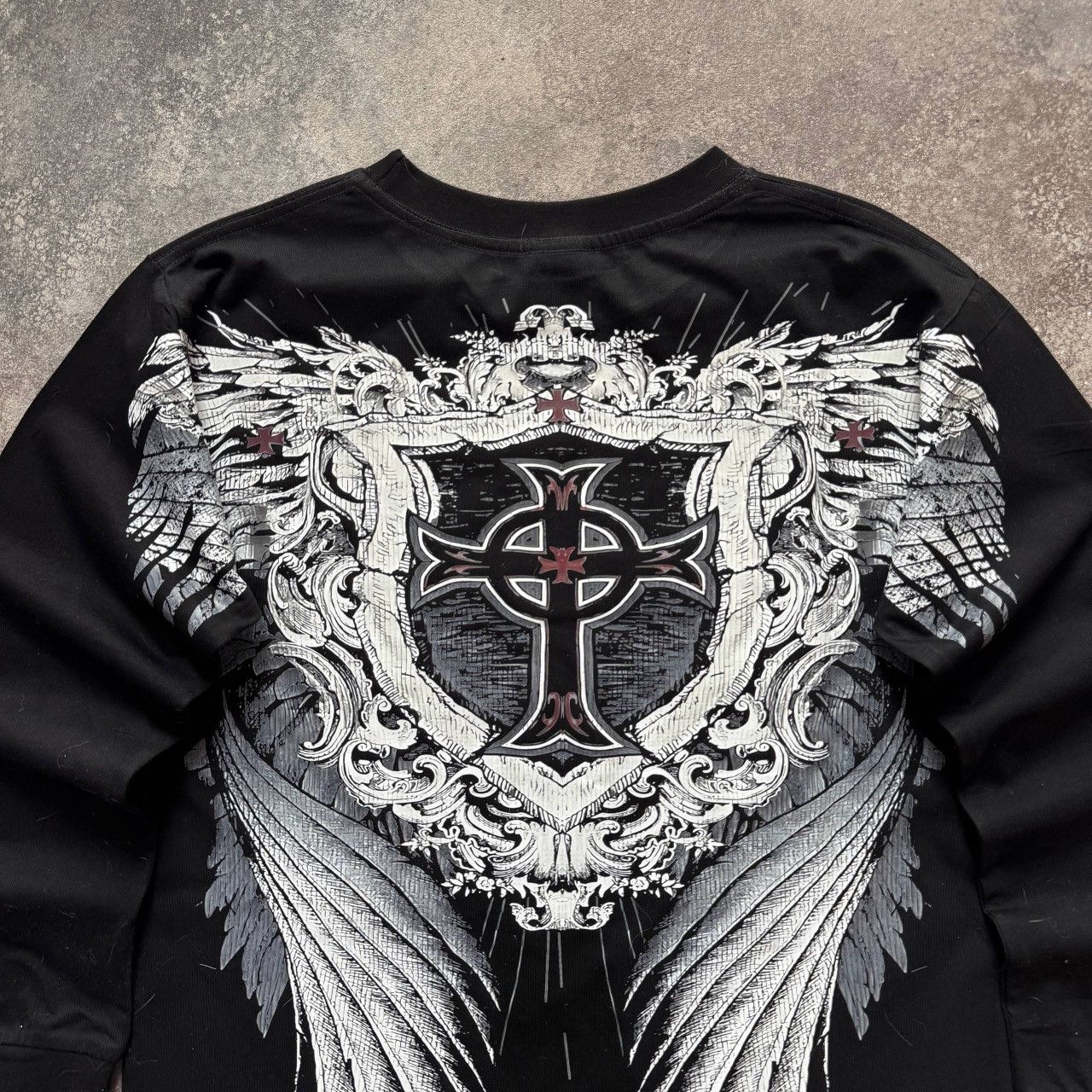 If Six Was Nine Avant Garde Affliction Style Y2K Goth Punk Long Sleeve Shirt Size M / US 6-8 / IT 42-44 - 9 Thumbnail