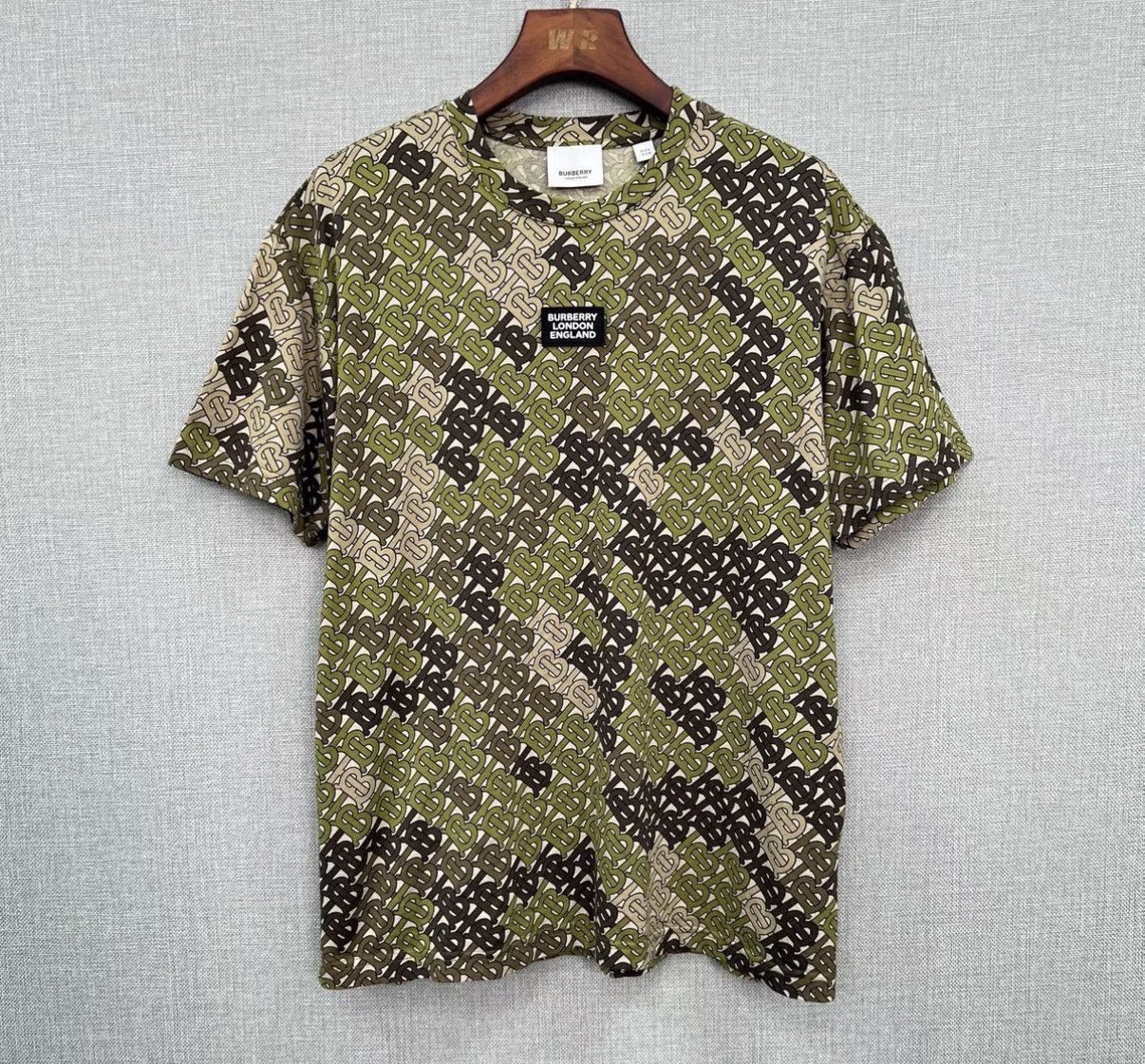 Burberry Burberry TB Monogram All-Over Print Short Sleeve T-Shirt Size US XXS / EU 40 - 1 Thumbnail
