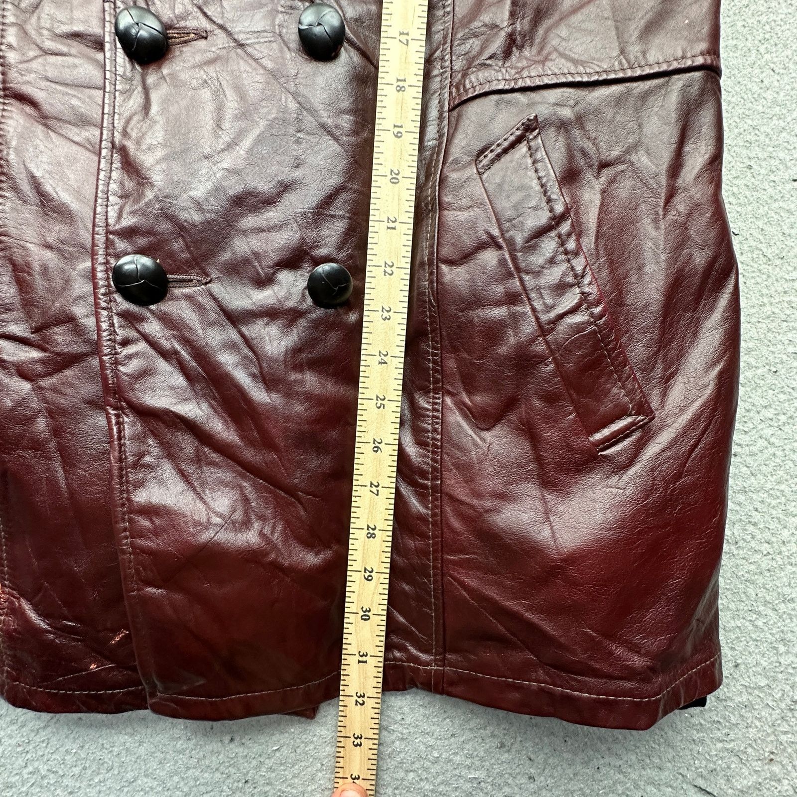 Schott Vintage Schott Bros Double Breasted Peacoat Leather Coat 44 Size US L / EU 52-54 / 3 - 5 Thumbnail
