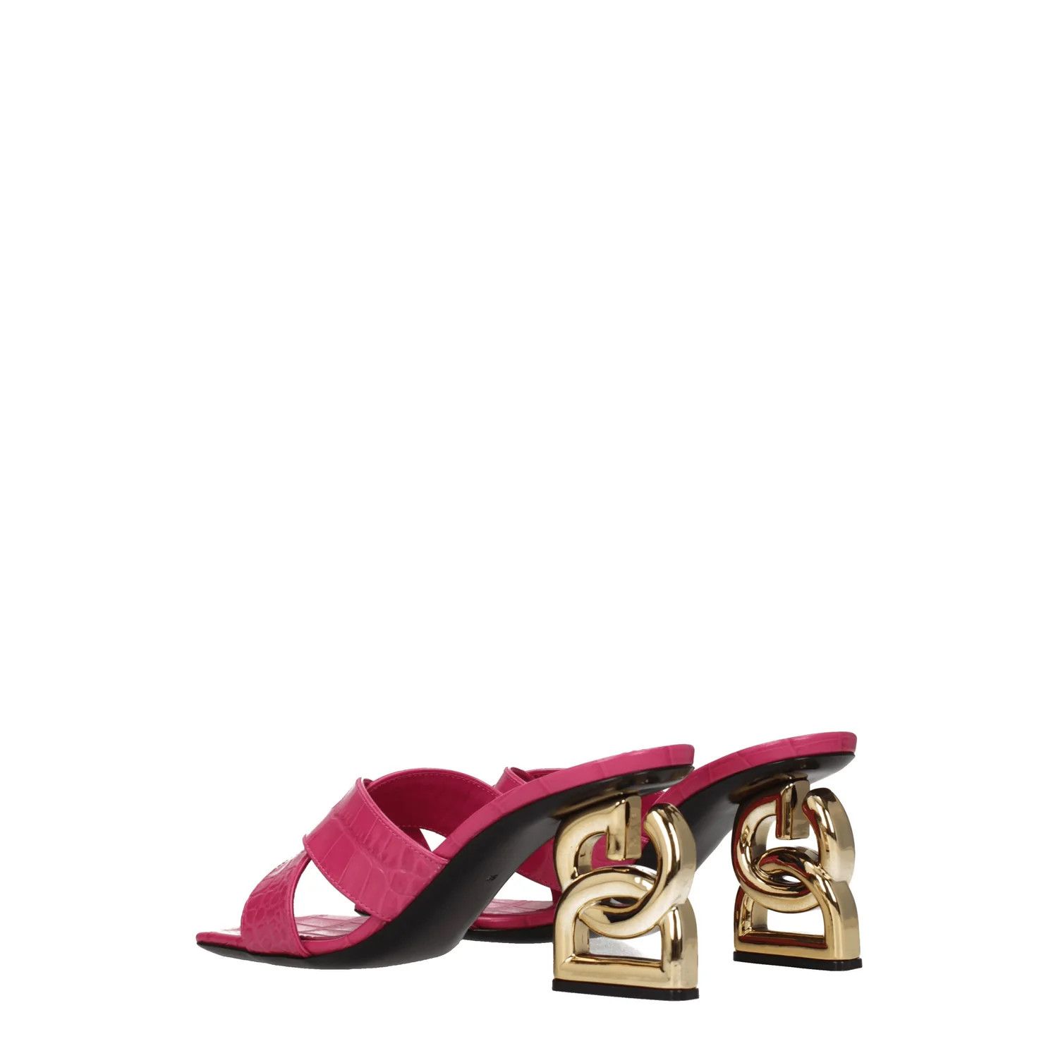 Dolce & Gabbana ob1o1e1124 Leather Sandals in Pink/Cyclamen Size US 5 / IT 35 - 4 Thumbnail