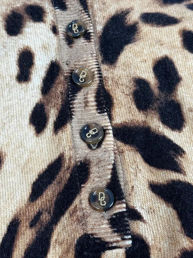 Dolce & Gabbana SS2005 Dolce & Gabbana Camel Leopard Cashmere Cardigan Size S / US 4 / IT 40 - 9 Thumbnail