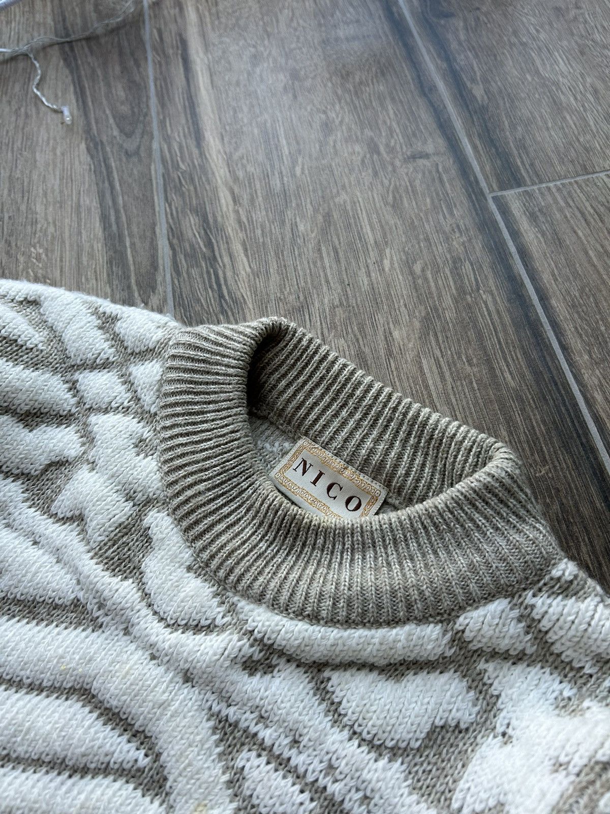 Japanese Brand × Vintage Vintage Nico Puffa knit-sweatshirt mens made in Uk Size US M / EU 48-50 / 2 - 2 Thumbnail