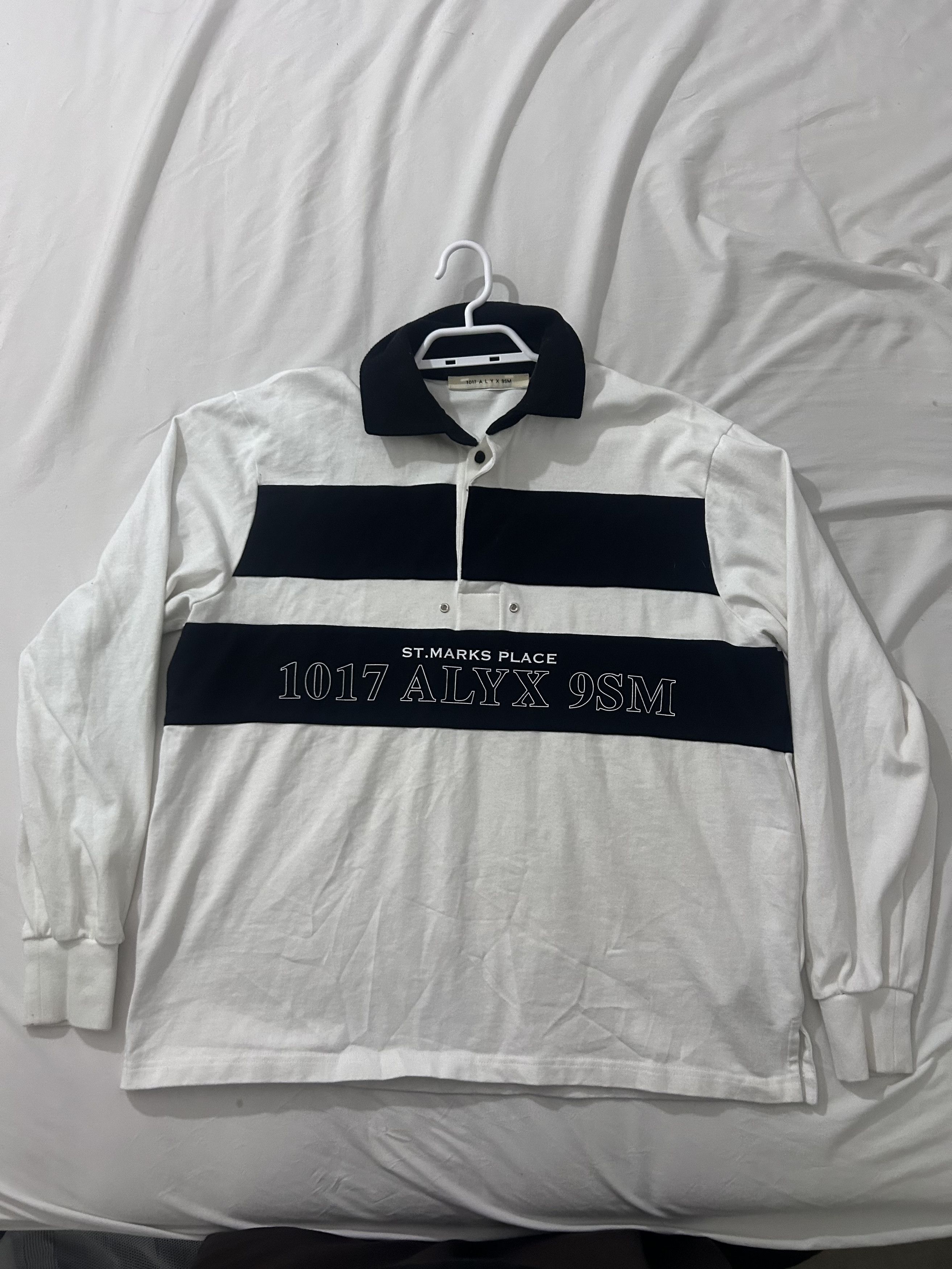 1017 ALYX 9SM White & Black Long Sleeve Polo Size US XS / EU 42 / 0 - 1 Thumbnail