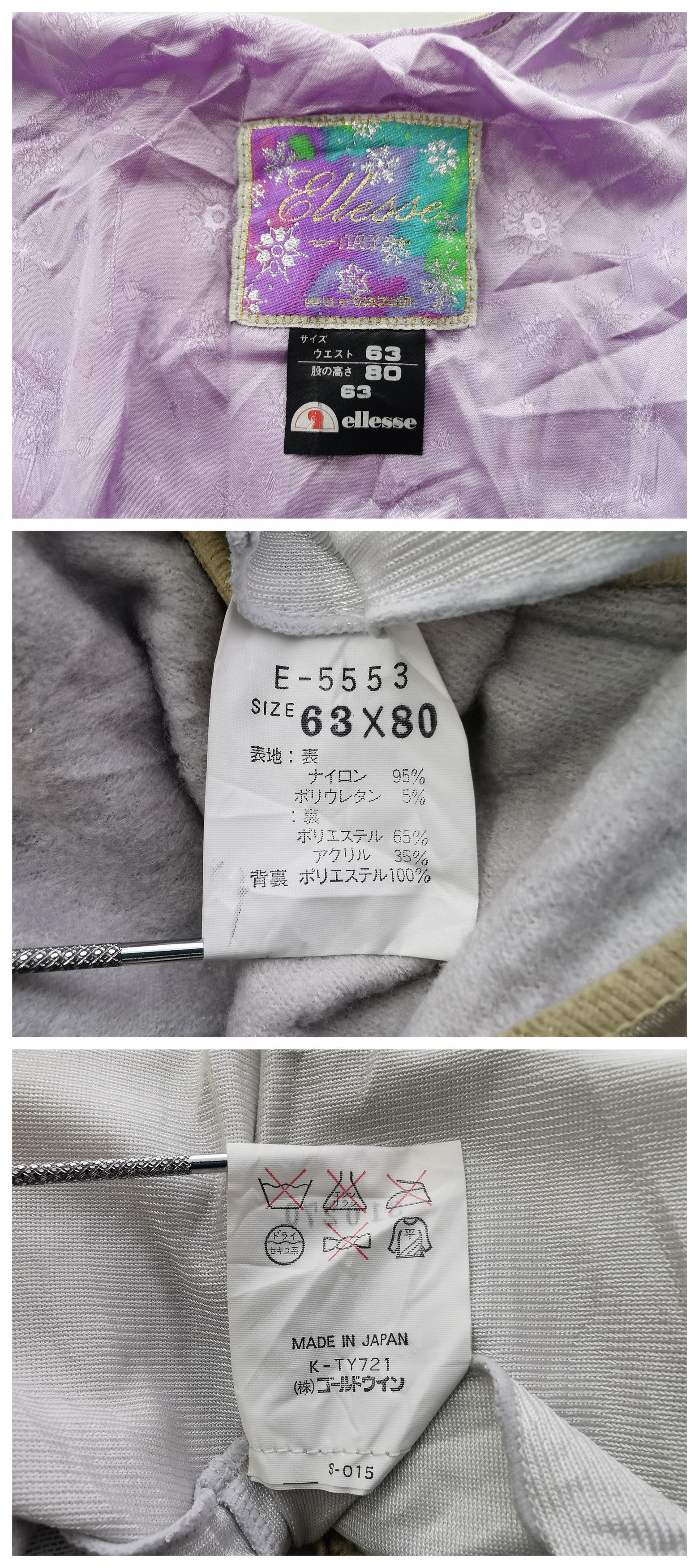 Ellesse Vintage Ellesse Jumpsuit Made In Japan Overall Winter Snow Size 24" / US 00 / IT 34 - 8 Thumbnail