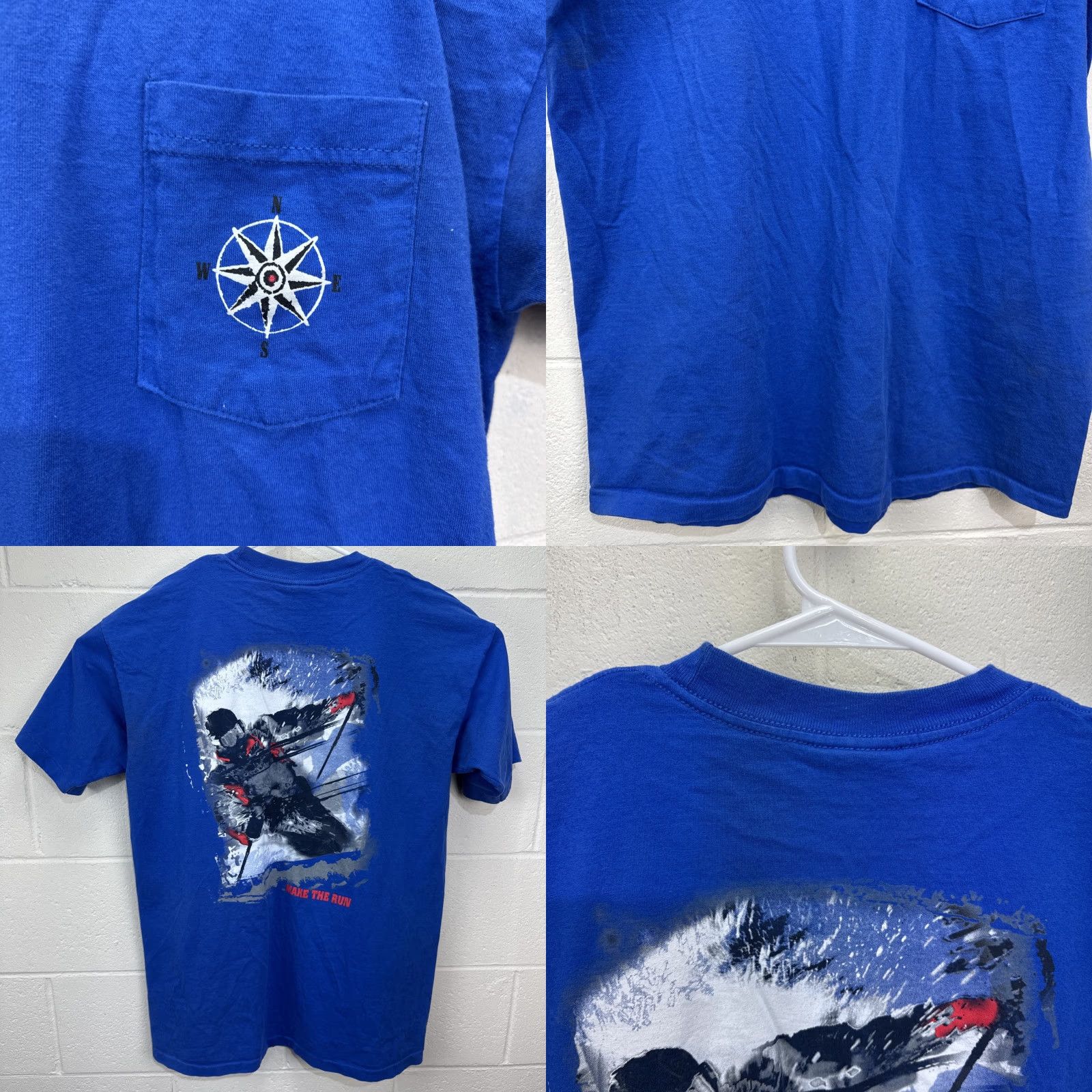 Marlboro VINTAGE Marlboro 90s Skiing T-Shirt Men's XL Blue Graphic Print Crew Neck Size US XL / EU 56 / 4 - 8 Thumbnail