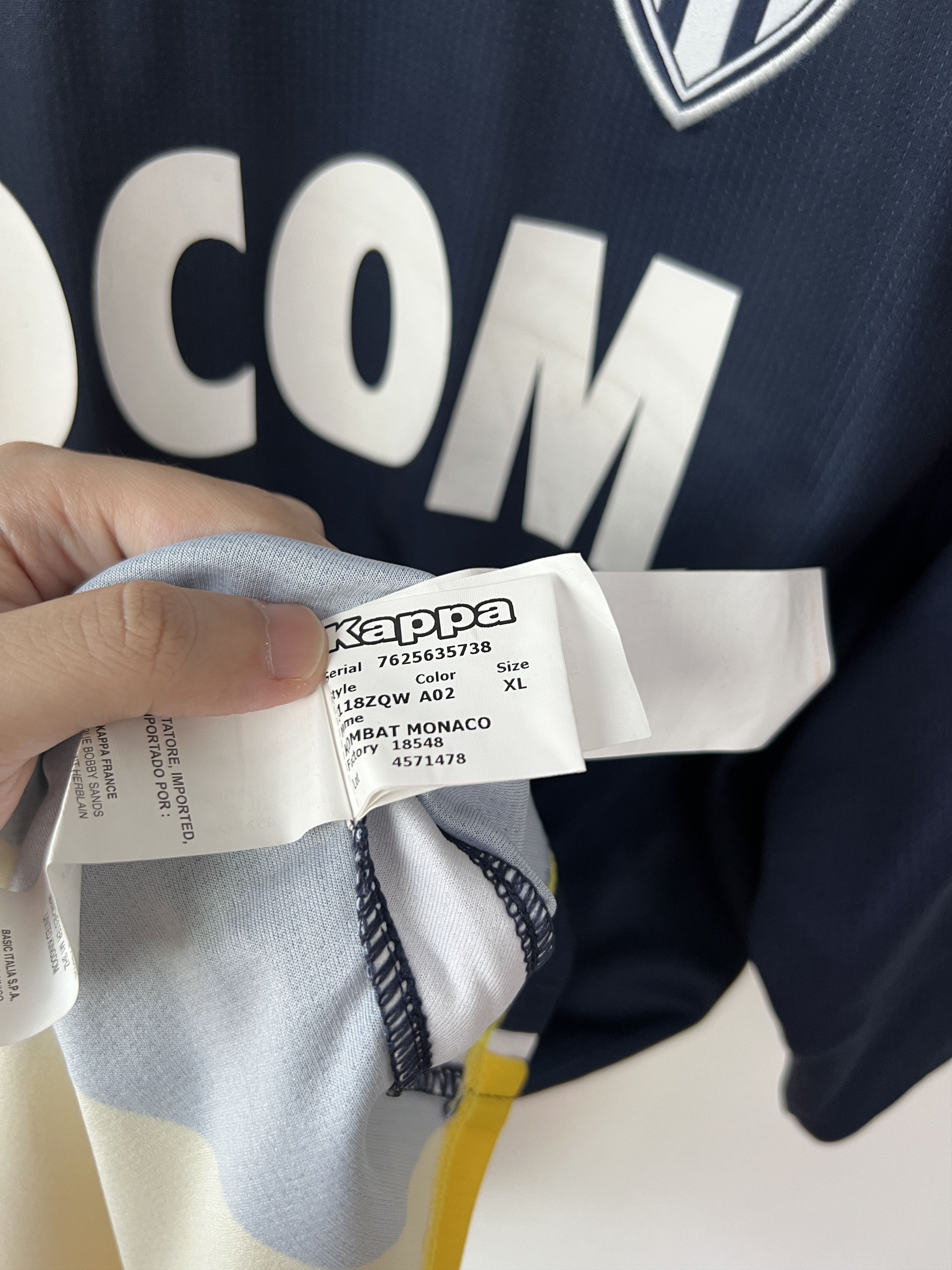 Kappa (XL fits L) AS Monaco 2020-21 Away Kit Volland #31 (NEW) Size US XL / EU 56 / 4 - 6 Thumbnail