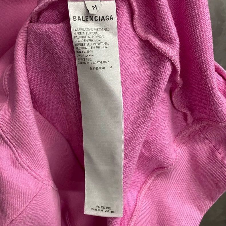 Balenciaga Balenciaga Pink lock full diamond logo hoodie Size US M / EU 48-50 / 2 - 8 Thumbnail