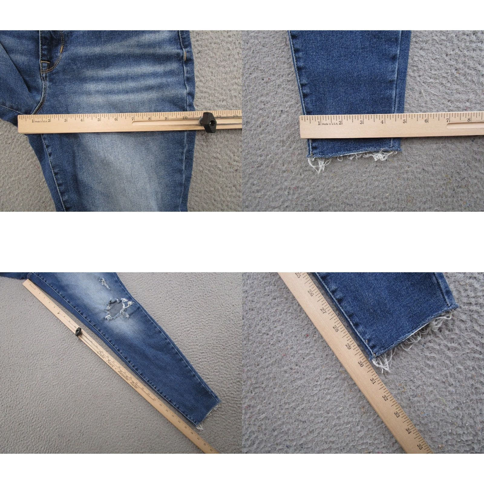 Vintage Maurices Jeans Shirt? No. Revised title: Maurices Jeans Skinny Stretch Distressed Blue Denim Womens M Long Size Regular 5-Pocket Brand Maurices Shirt? Size 32" / US 10 / IT 46 - 8 Thumbnail