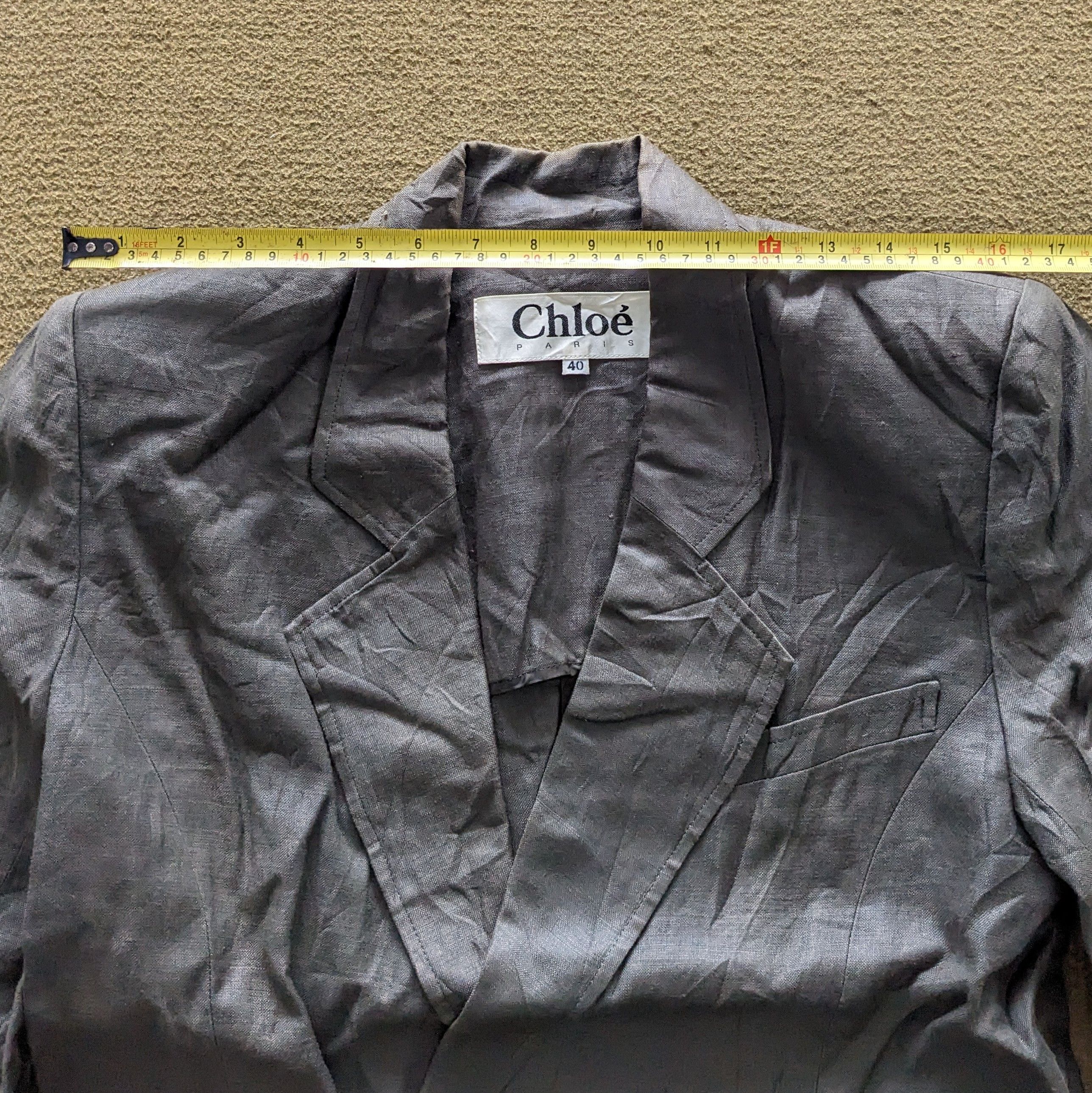Vintage Vintage CHLOE Paris Fashion Designer Blazer Size 40S - 5 Thumbnail