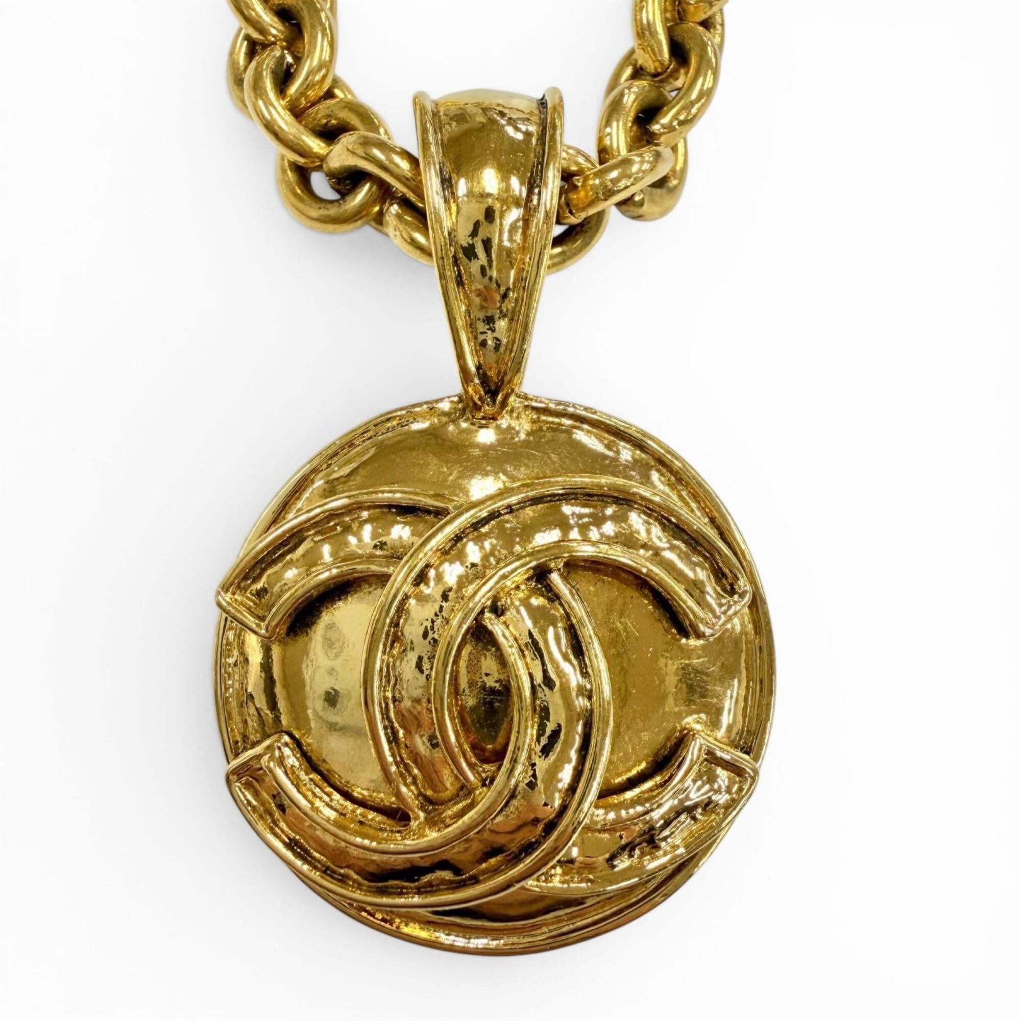 Chanel CHANEL Vintage 94P 1994 Coco Mark Chain Necklace Pendant Gold Made in France Women's Men's Size ONE SIZE - 1 Thumbnail