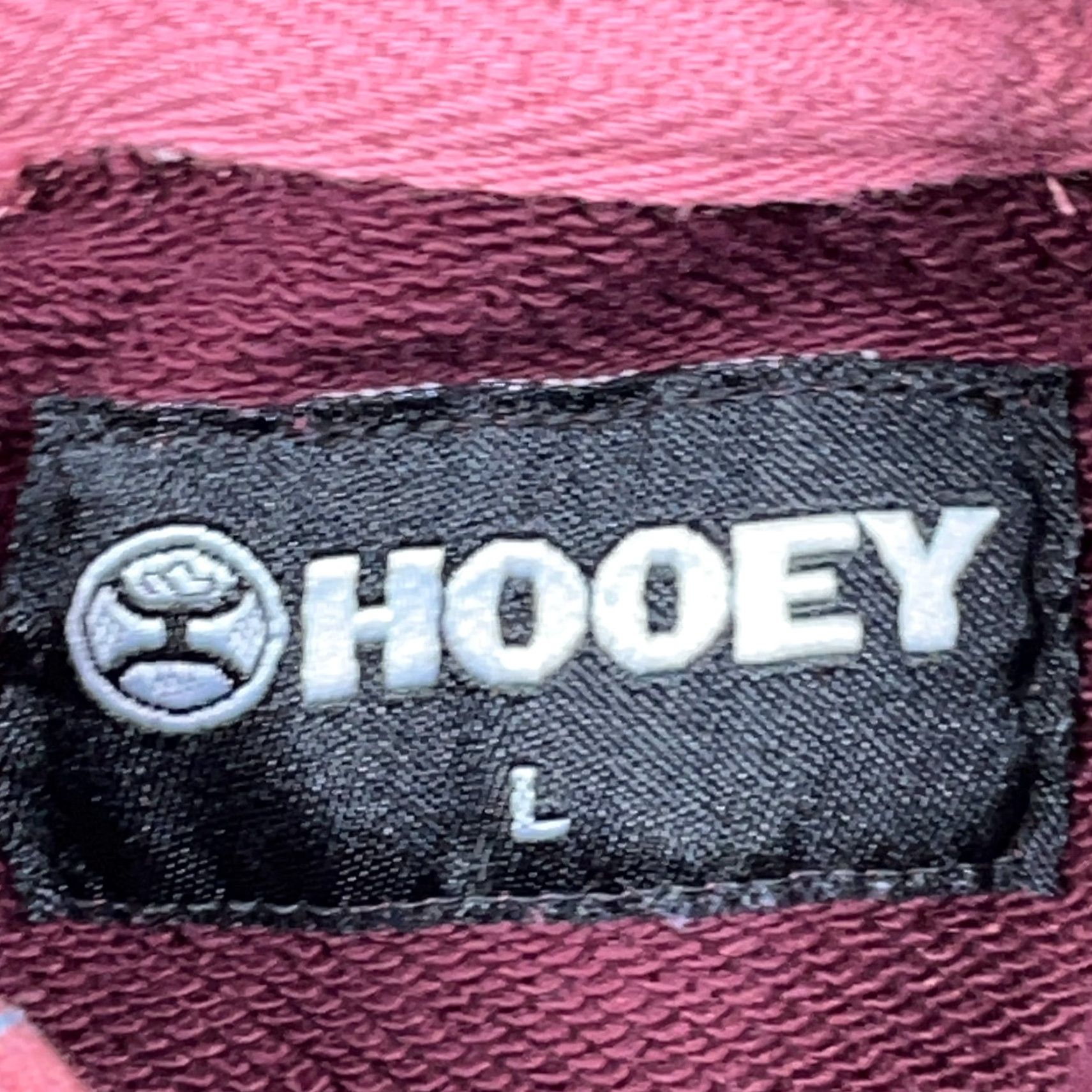 Vintage Hooey Hoodie Men Large Maroon Pink Striped Sweatshirt Southwestern Western Adult Zip Round Neck Hooded Logo Embroidered Pockets Size US L / EU 52-54 / 3 - 5 Thumbnail