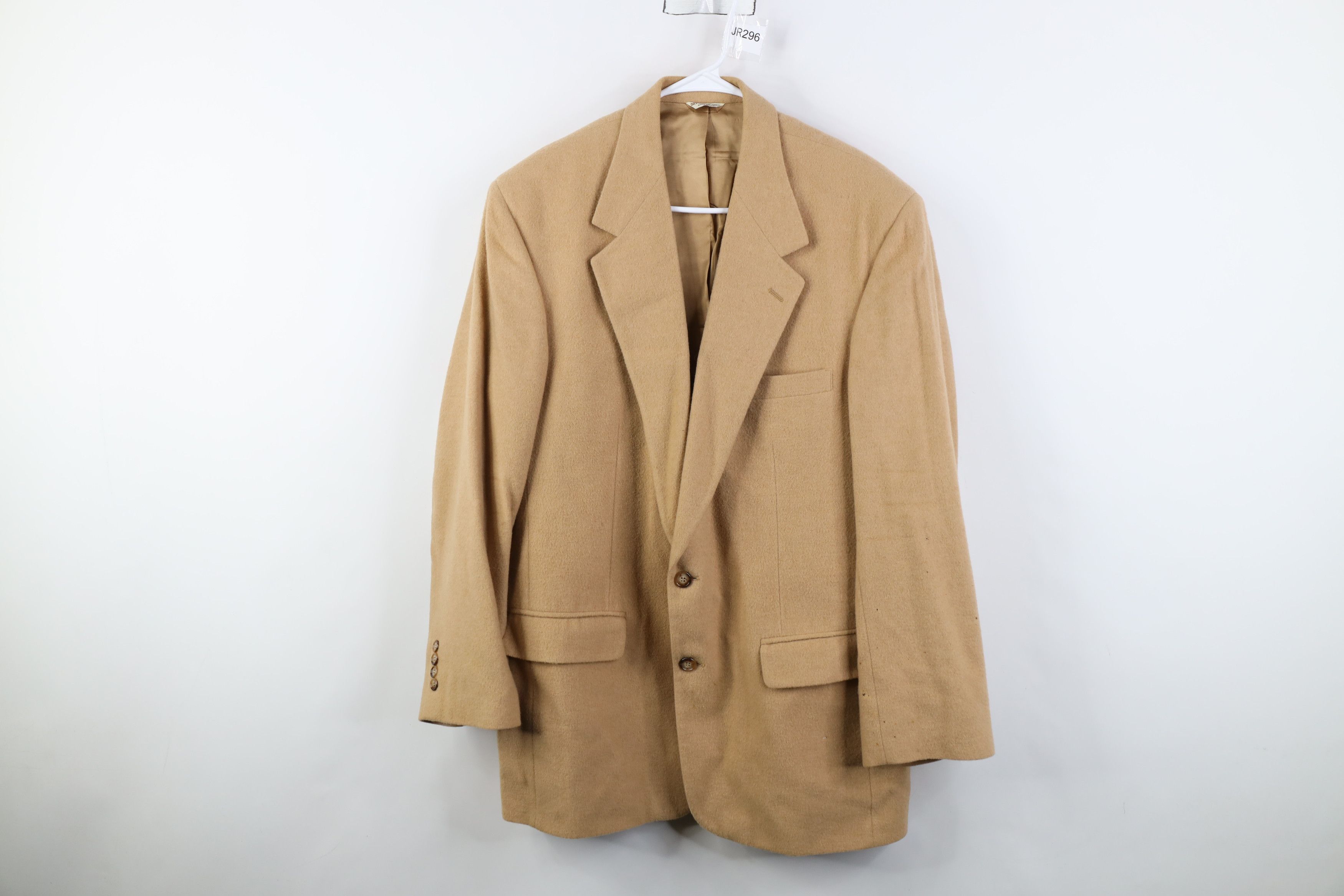 Vintage Vintage 90s Streetwear Camel Hair 2 Button Blazer Jacket USA Size US XXL / EU 58 / 5 - 1 Thumbnail