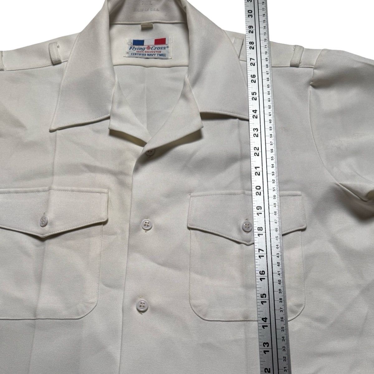 Other Flying Cross Navy Twill Button Shirt Military White M/L Size US M / EU 48-50 / 2 - 4 Thumbnail