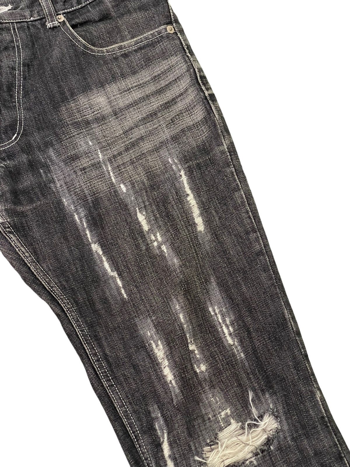 Japanese Brand Flare Jeans High Street Japan Faded Distress Boot Cut 6🟦4 Size US 33 - 8 Thumbnail