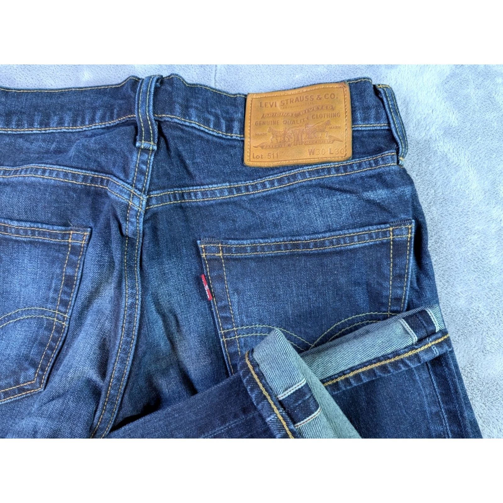 Levi's Levi’s 511 Slim Fit Jeans 30x30 Blue Denim Regular Men 5-Pocket City Logo Vintage: No Size US 30 / EU 46 - 7 Thumbnail