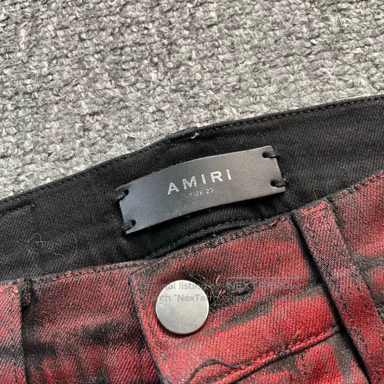 Amiri Amiri Size 29 Black and red jeans Size US 29 - 3 Thumbnail