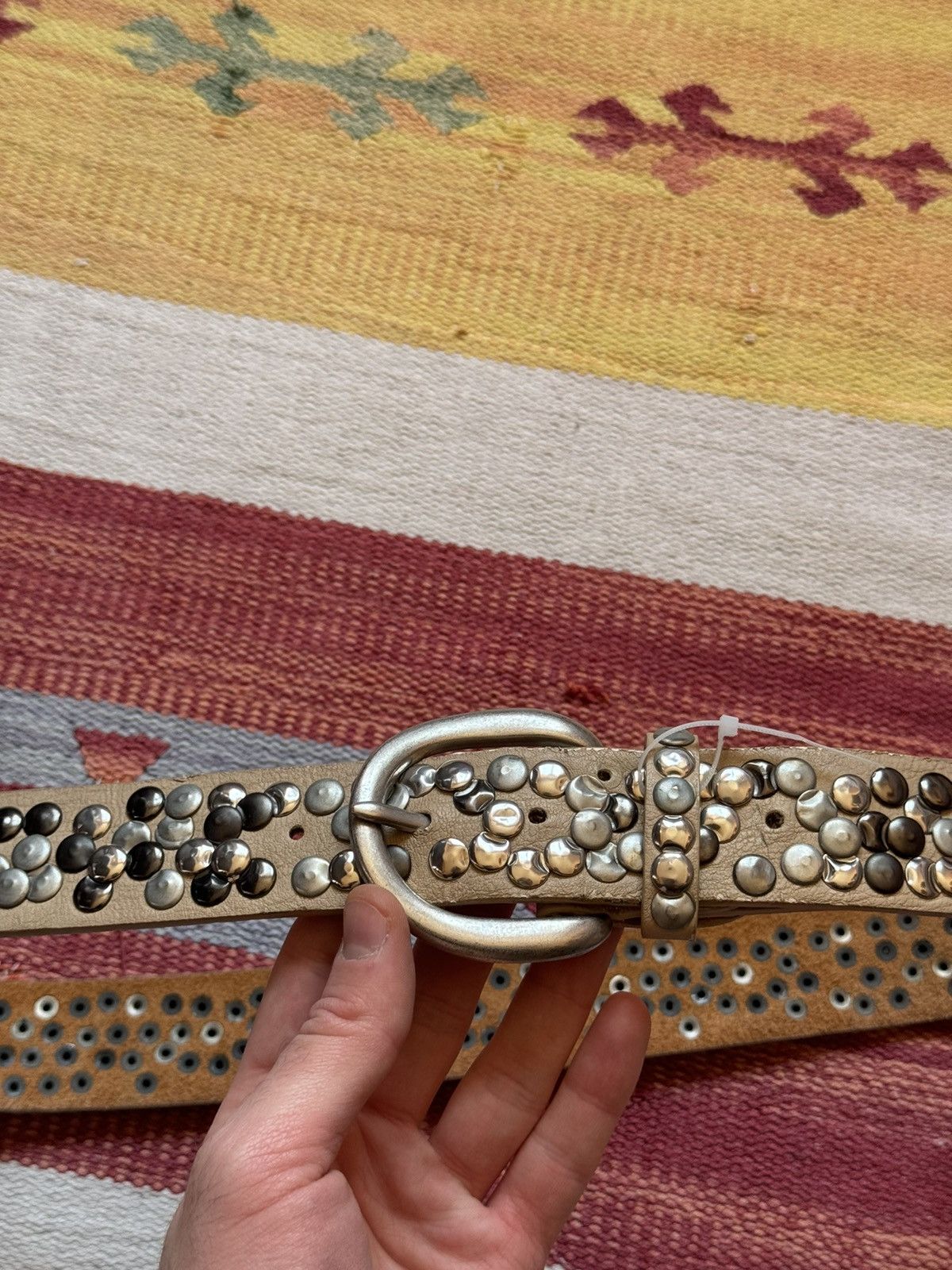 Genuine Leather Vintage Women’s 00’s y2k Genuine Leather Japanese Belt Size ONE SIZE - 2 Thumbnail