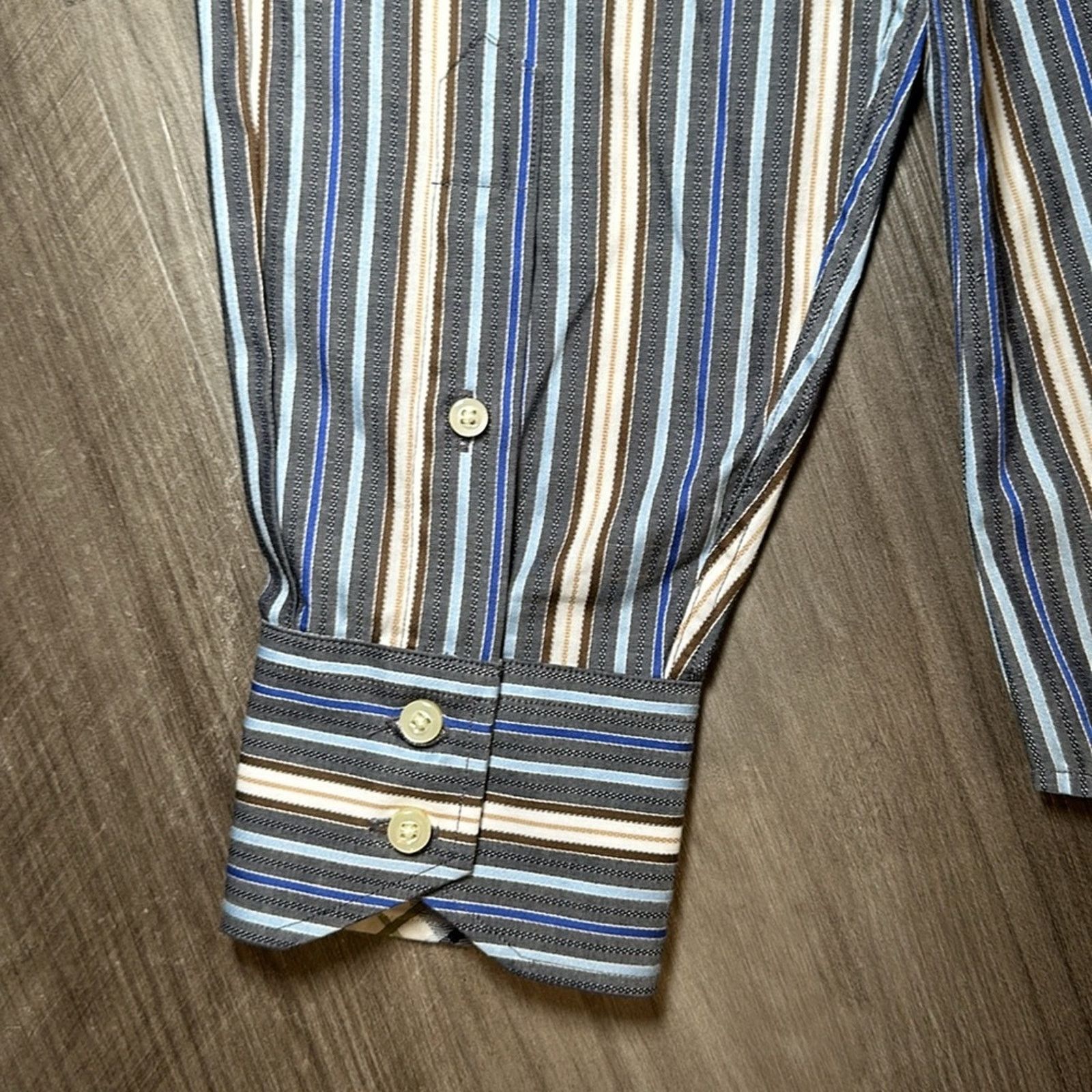 Thomas Dean Thomas Dean Pima Cotton Long Sleeve Button Down - Large Size US L / EU 52-54 / 3 - 4 Thumbnail