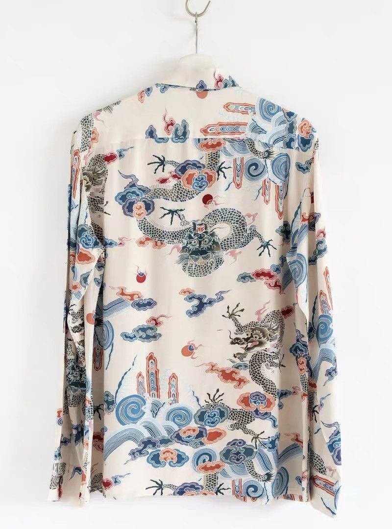 Yohji Yamamoto Yohji Yamamoto 00s Cloud & Dragon Print Shirt Size US L / EU 52-54 / 3 - 2 Thumbnail