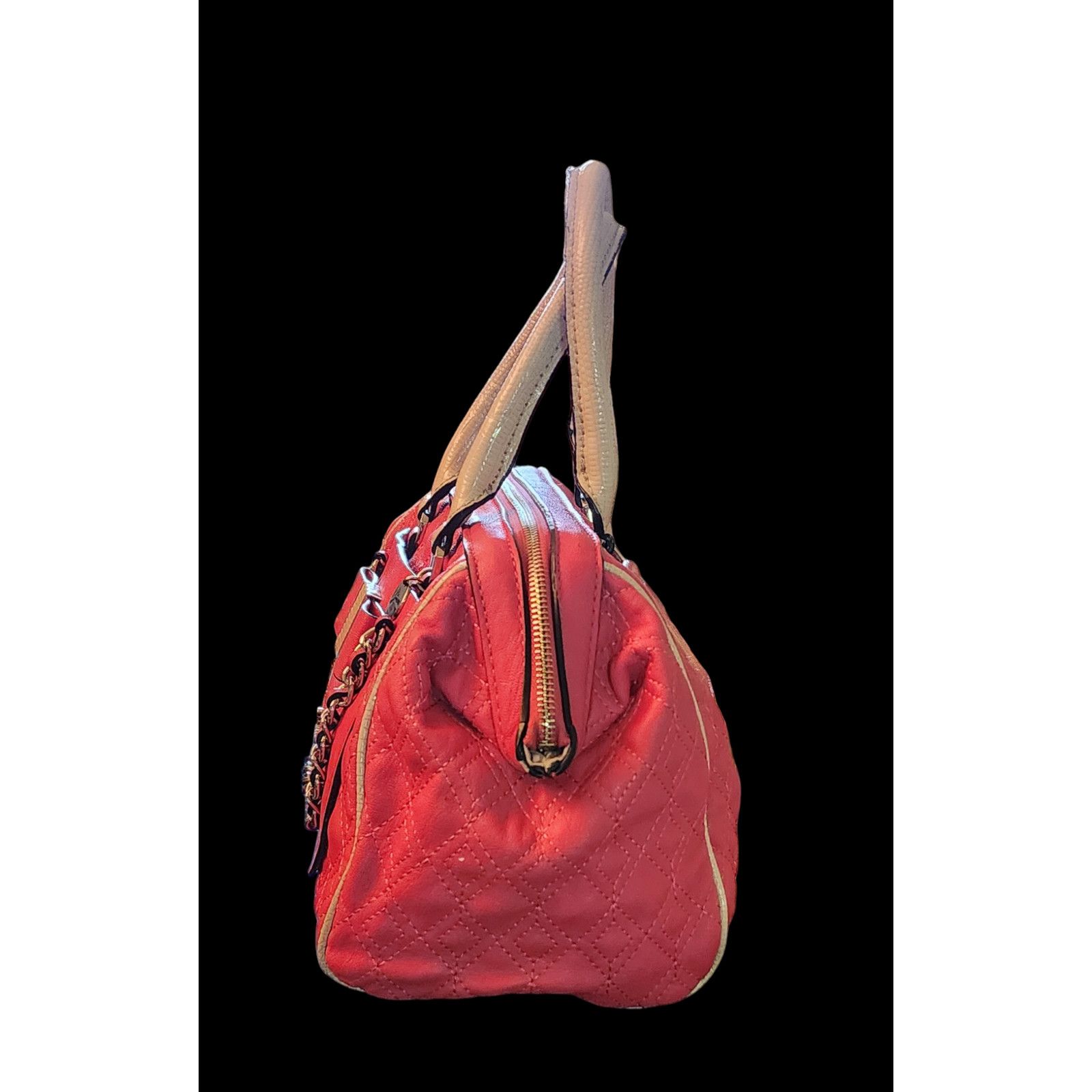 Guess Guess Passion Pink quilted bow carry-all satchel bag Size ONE SIZE - 7 Thumbnail