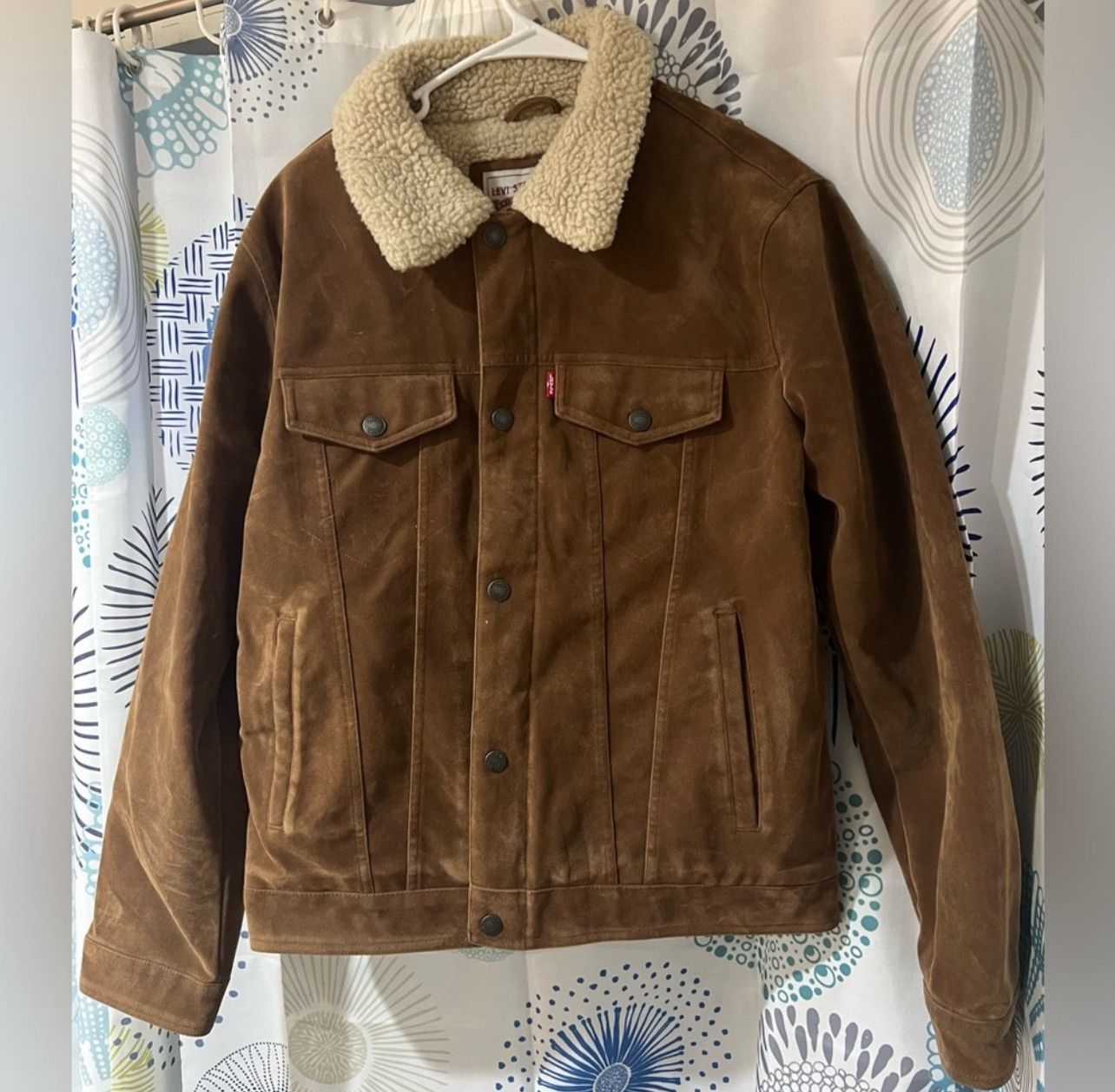 Levi's Levi Strauss Faux Suede Sherpa Lined Trucker Jacket | Grailed