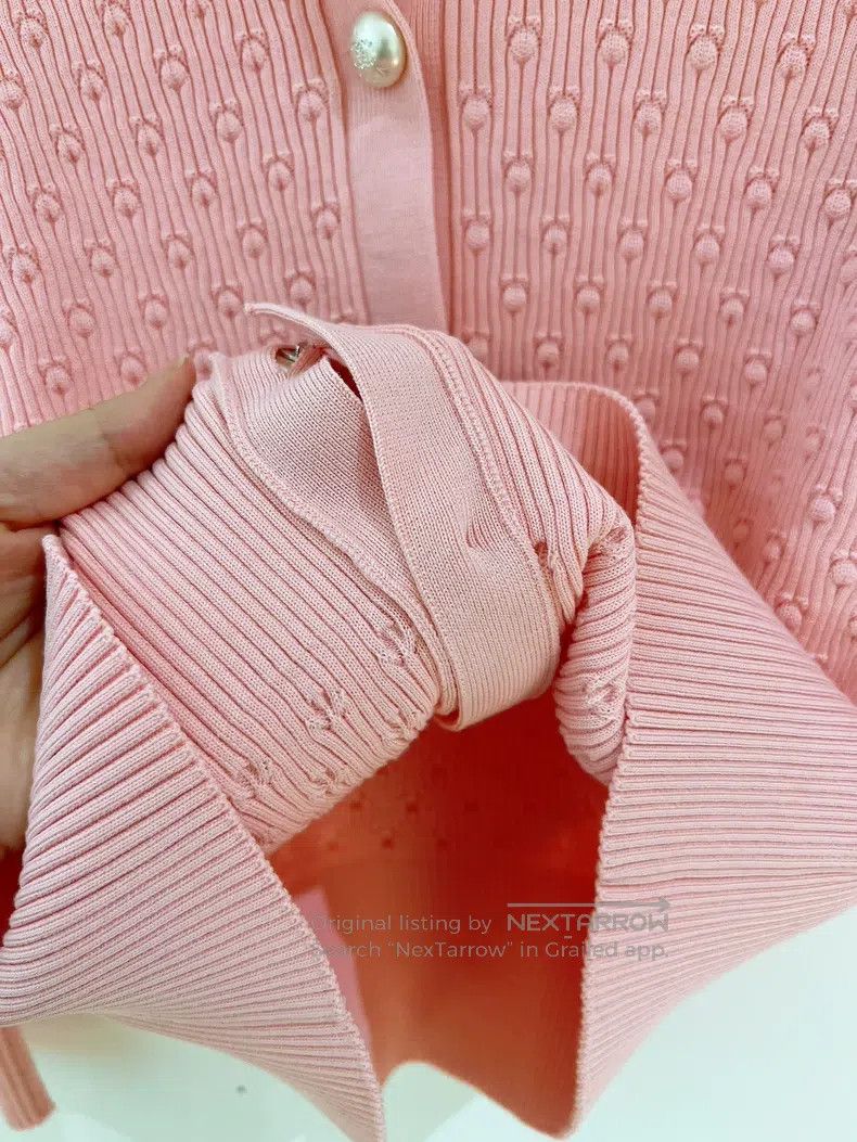 Chanel Chanel Cruise ship series pink knitted cardigan coat Size XXS / US 00 / IT 34 - 7 Thumbnail