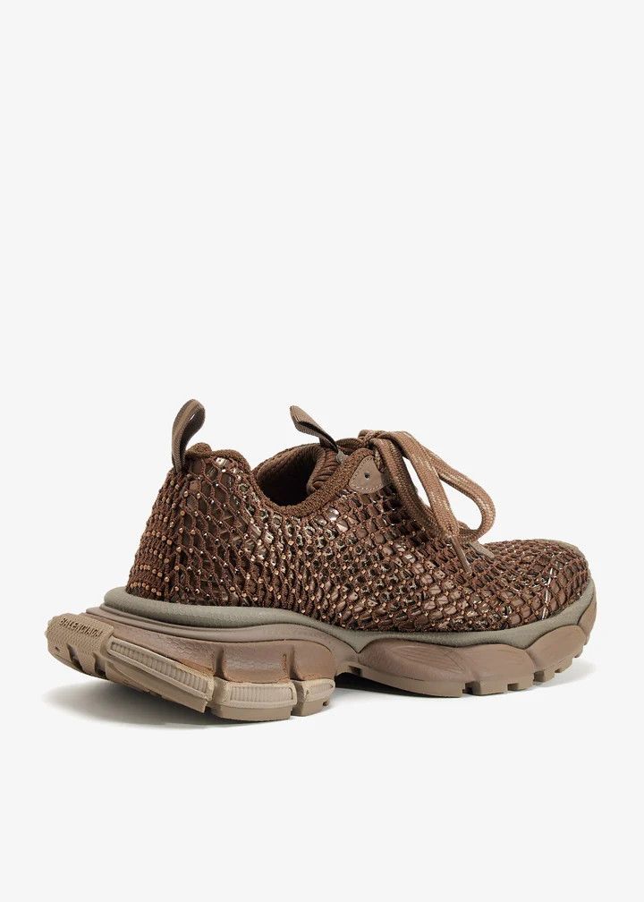 Balenciaga o1bcso1str0126 3XL Mesh Fishnet Sneakers in Brown Size US 5 / IT 35 - 3 Thumbnail