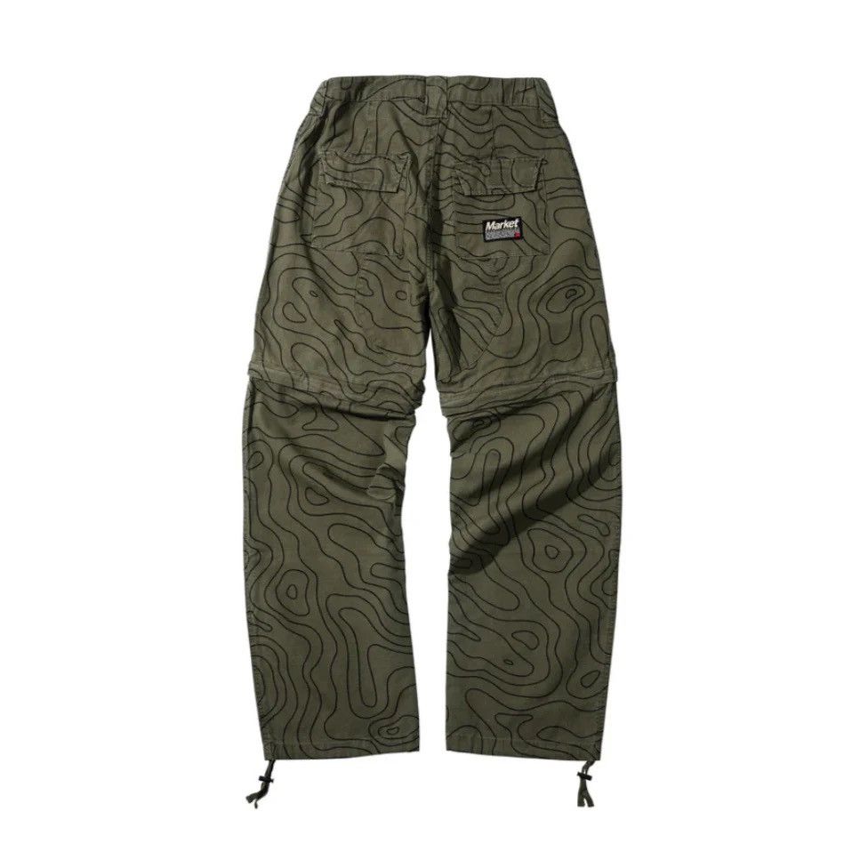 Market MARKET (Chinatown Market) TOPO MORAINE ZIPPER PANTS - KELP Size US 30 / EU 46 - 1 Thumbnail