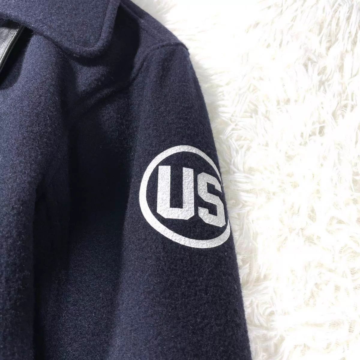 Neighborhood NEIGHBORHOOD Navy Wool Coat S Leather Panel Size US S / EU 44-46 / 1 - 4 Thumbnail