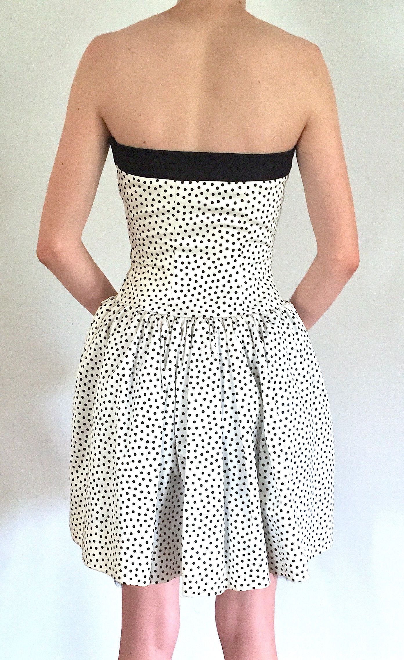 Lanvin Vintage Lanvin Cocktail Dress w/Polka Dots, IT 36 Size XS / US 0-2 / IT 36-38 - 3 Thumbnail